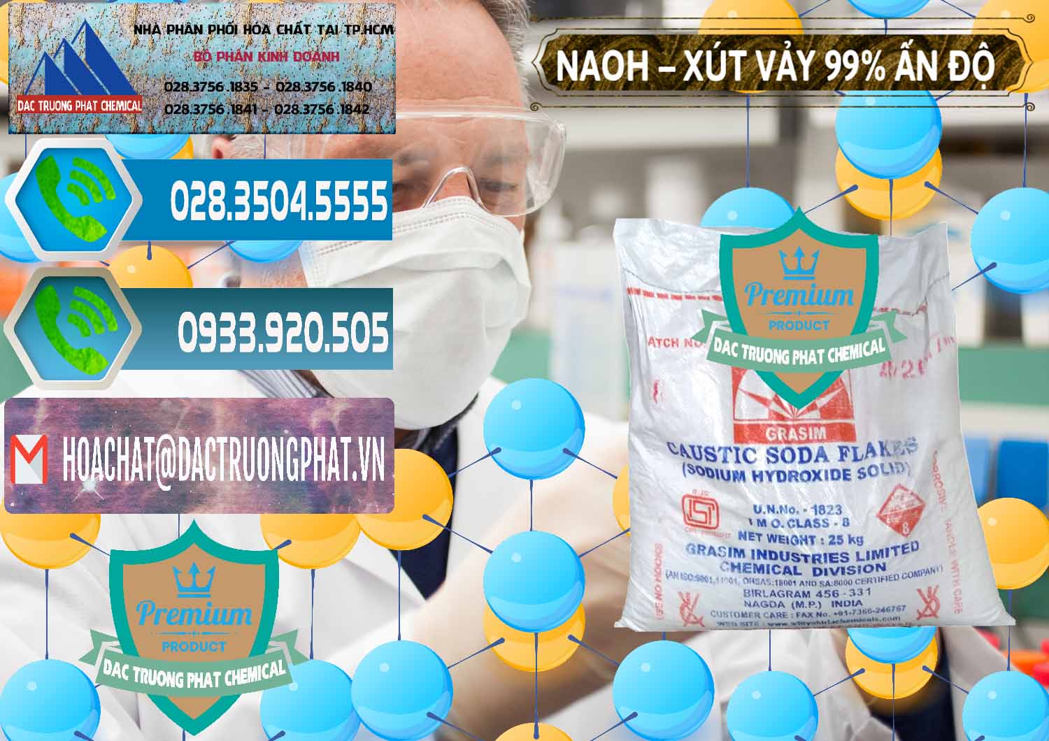 Bán ( phân phối ) Xút Vảy - NaOH Vảy 99% Aditya Birla Grasim Ấn Độ India - 0171 - Cty cung cấp & kinh doanh hóa chất tại TP.HCM - congtyhoachat.net