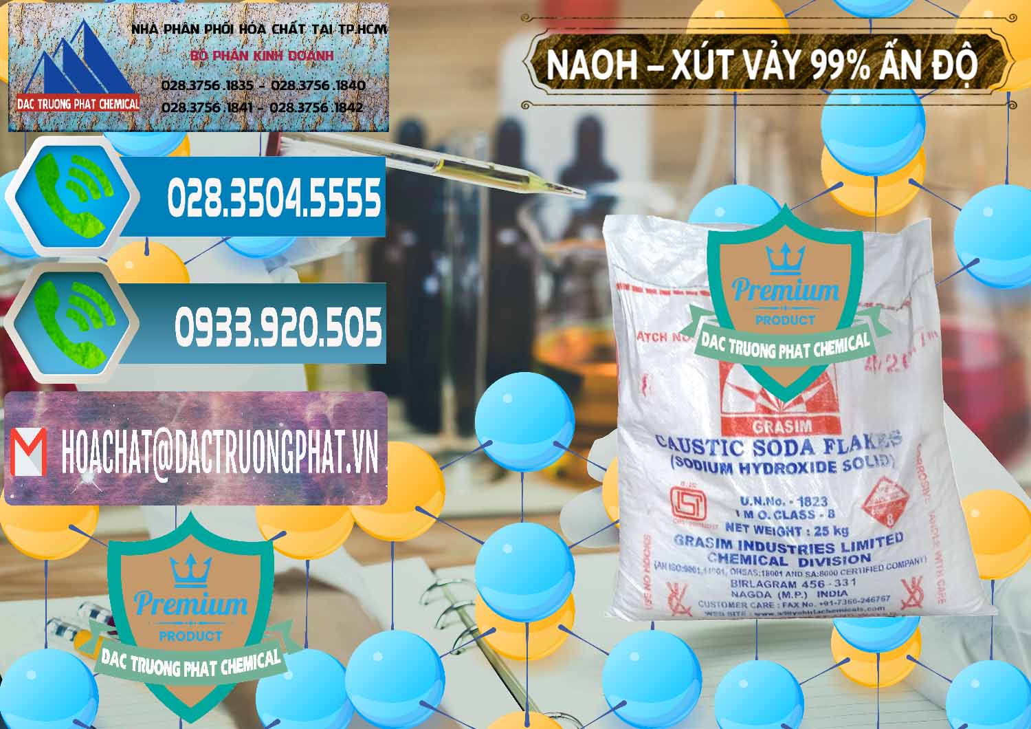 Đơn vị bán ( phân phối ) Xút Vảy - NaOH Vảy 99% Aditya Birla Grasim Ấn Độ India - 0171 - Nhà phân phối _ kinh doanh hóa chất tại TP.HCM - congtyhoachat.net
