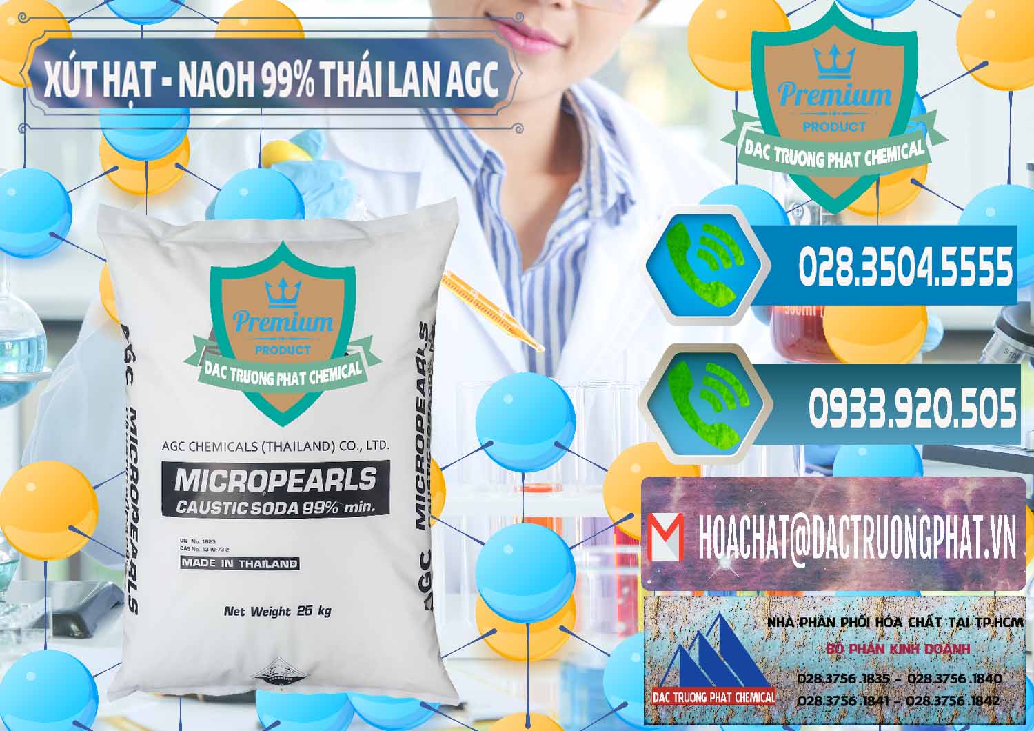 Đơn vị chuyên cung cấp _ bán Xút Hạt - NaOH Bột 99% AGC Thái Lan - 0168 - Cty cung ứng & phân phối hóa chất tại TP.HCM - congtyhoachat.net