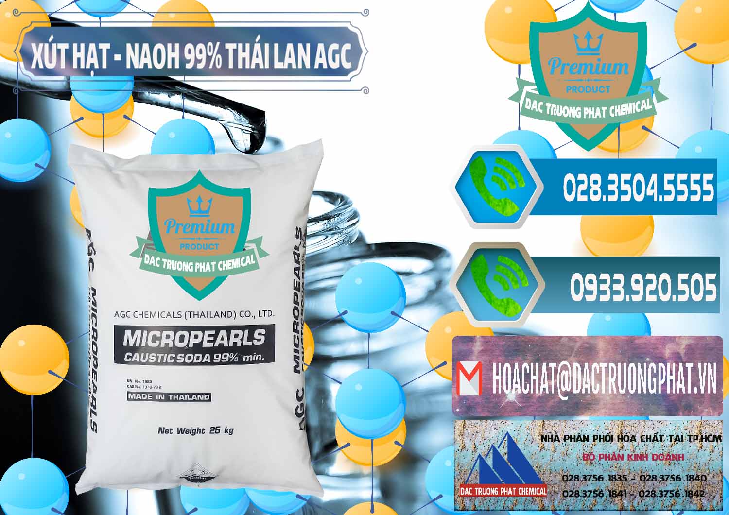 Công ty chuyên bán _ phân phối Xút Hạt - NaOH Bột 99% AGC Thái Lan - 0168 - Nơi chuyên bán _ phân phối hóa chất tại TP.HCM - congtyhoachat.net