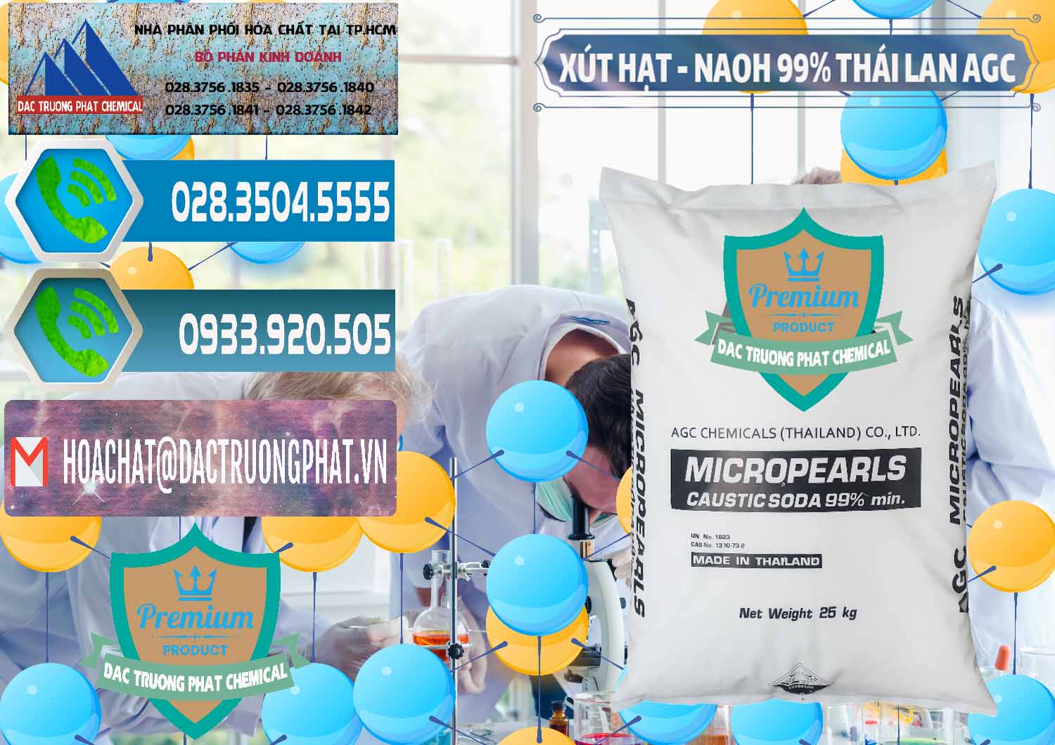 Cty chuyên kinh doanh và bán Xút Hạt - NaOH Bột 99% AGC Thái Lan - 0168 - Nơi cung ứng & phân phối hóa chất tại TP.HCM - congtyhoachat.net