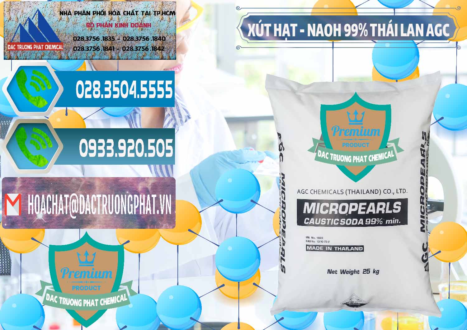 Công ty kinh doanh _ bán Xút Hạt - NaOH Bột 99% AGC Thái Lan - 0168 - Nơi phân phối _ cung cấp hóa chất tại TP.HCM - congtyhoachat.net
