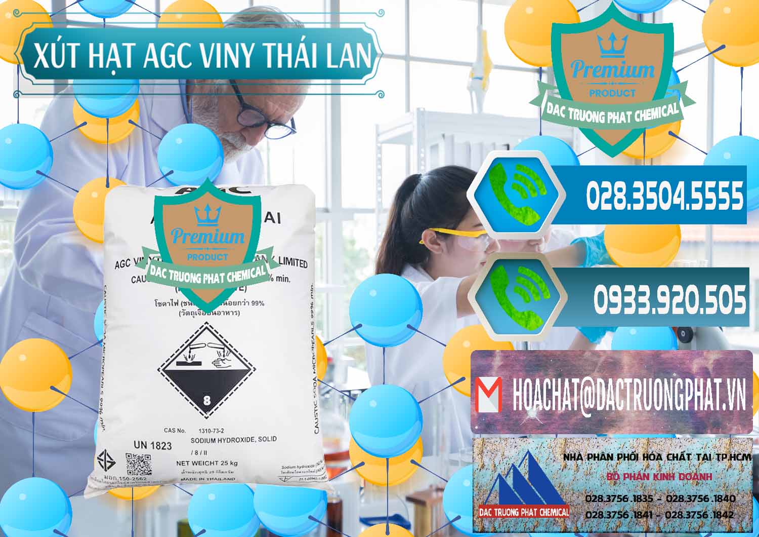 Bán và phân phối Xút Hạt - NaOH Bột 99% AGC Viny Thái Lan - 0399 - Nơi cung cấp - nhập khẩu hóa chất tại TP.HCM - congtyhoachat.net