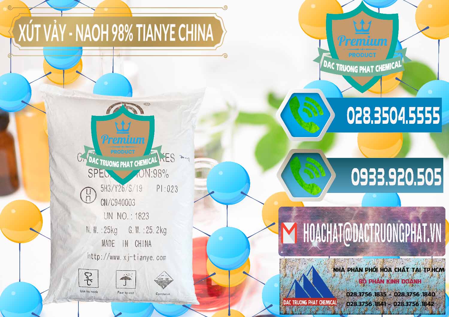 Nơi bán & cung cấp Xút Vảy - NaOH Vảy 98% Tianye Trung Quốc China - 0177 - Chuyên cung cấp & bán hóa chất tại TP.HCM - congtyhoachat.net