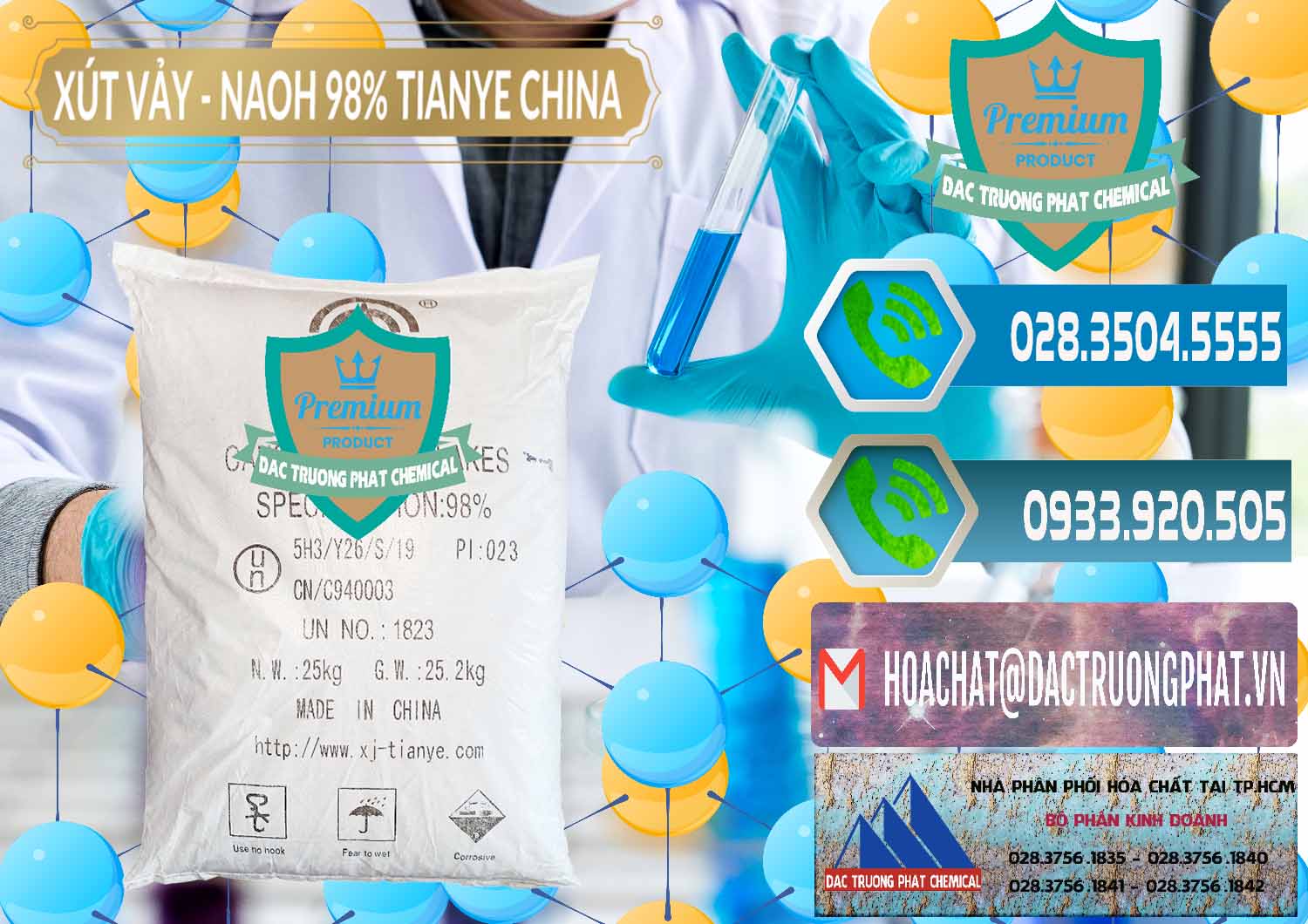Công ty chuyên phân phối & bán Xút Vảy - NaOH Vảy 98% Tianye Trung Quốc China - 0177 - Đơn vị phân phối ( cung cấp ) hóa chất tại TP.HCM - congtyhoachat.net