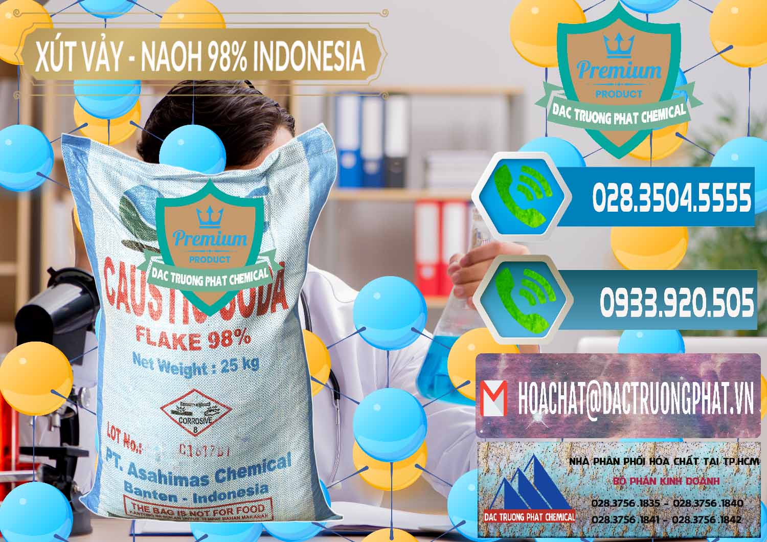 Công ty phân phối _ bán Xút Vảy - NaOH Vảy 98% ASC Indonesia - 0172 - Nơi bán _ cung cấp hóa chất tại TP.HCM - congtyhoachat.net