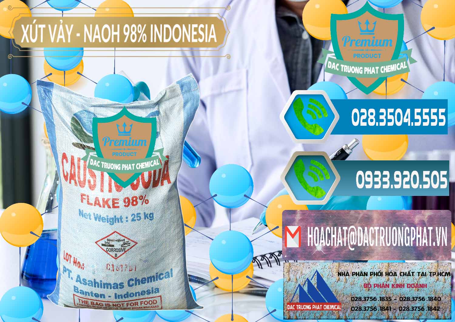 Đơn vị chuyên bán và phân phối Xút Vảy - NaOH Vảy 98% ASC Indonesia - 0172 - Cty chuyên phân phối - cung ứng hóa chất tại TP.HCM - congtyhoachat.net
