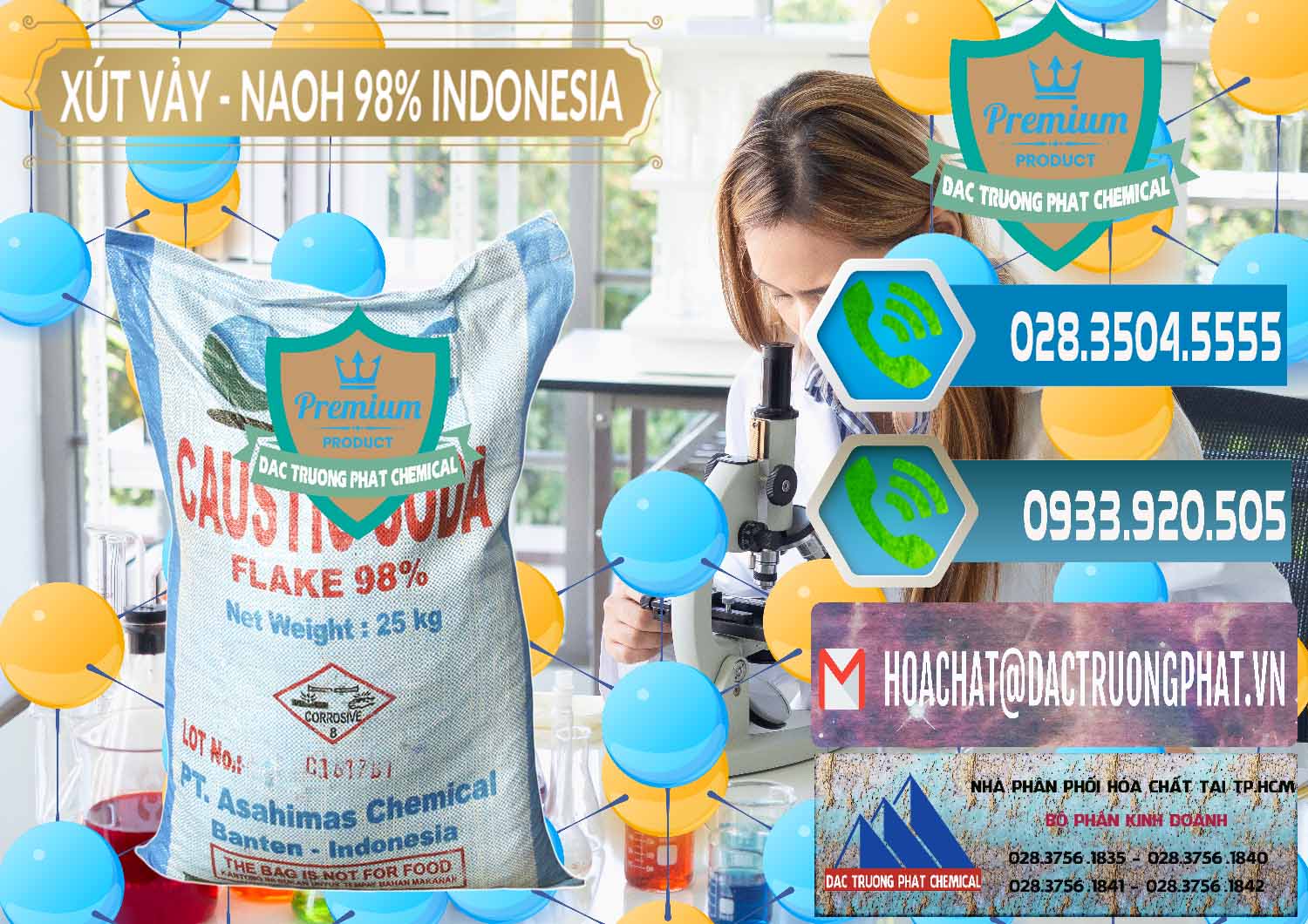 Chuyên phân phối _ bán Xút Vảy - NaOH Vảy 98% ASC Indonesia - 0172 - Cty phân phối _ cung cấp hóa chất tại TP.HCM - congtyhoachat.net