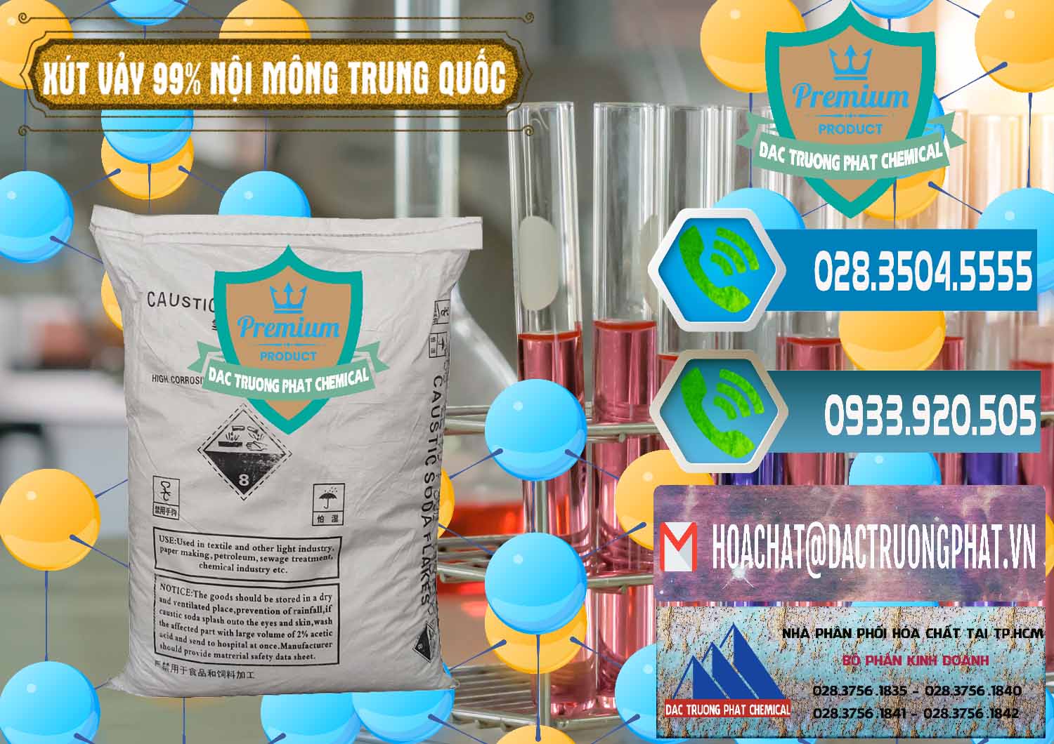 Nơi chuyên bán ( cung cấp ) Xút Vảy - NaOH Vảy 99% Nội Mông Trung Quốc China - 0228 - Đơn vị chuyên kinh doanh - phân phối hóa chất tại TP.HCM - congtyhoachat.net
