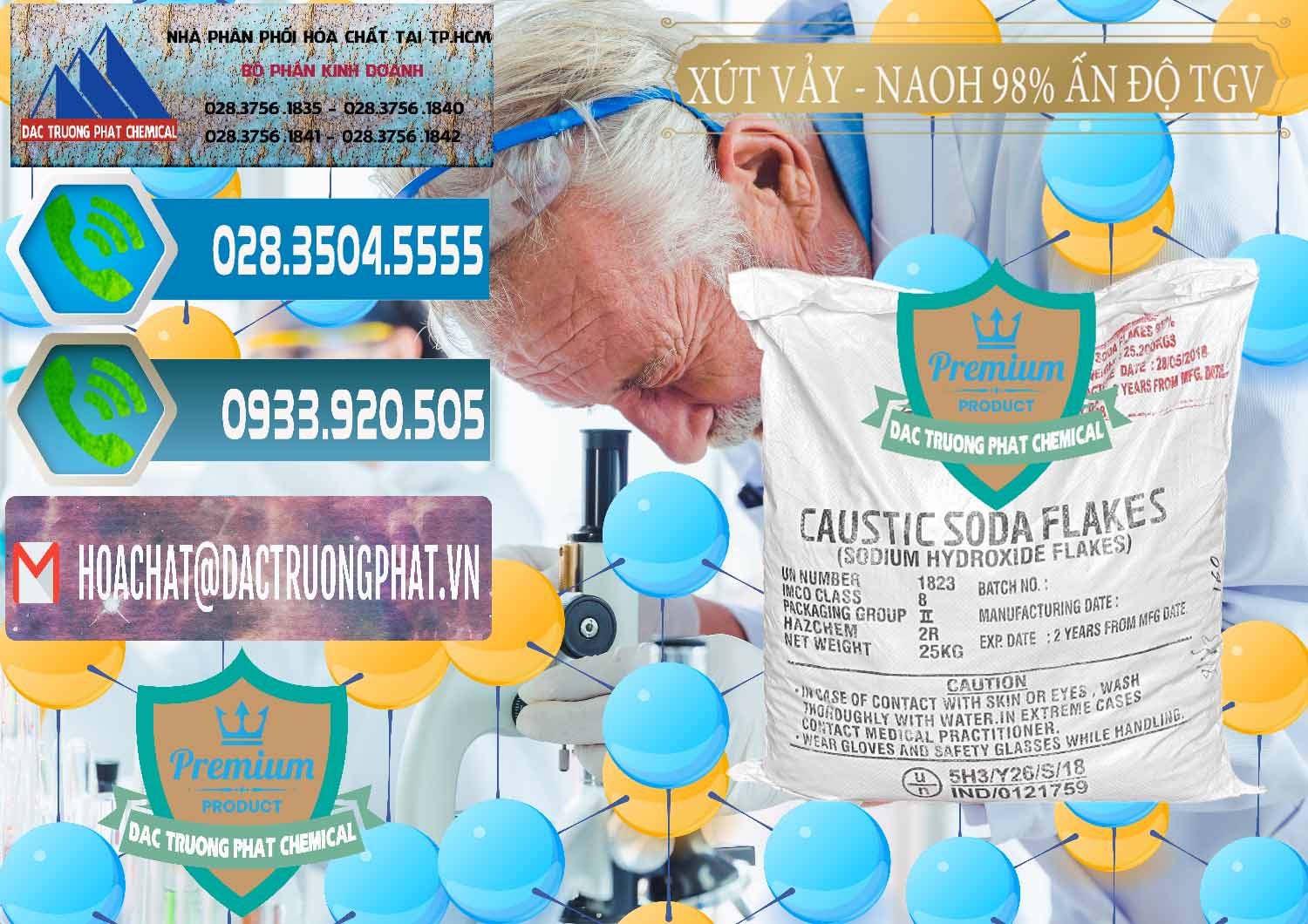 Nhà bán hàng { thương mại } Sodium Hyđroxide Flakes ß NaOH Vảy 98% TGV Ấn Độ India tại Long An Nơi phân phối _ bán Xút Vảy - NaOH Vảy 98% TGV Ấn Độ India - 0169 - Đơn vị kinh doanh & cung cấp hóa chất tại TP.HCM - congtyhoachat.net