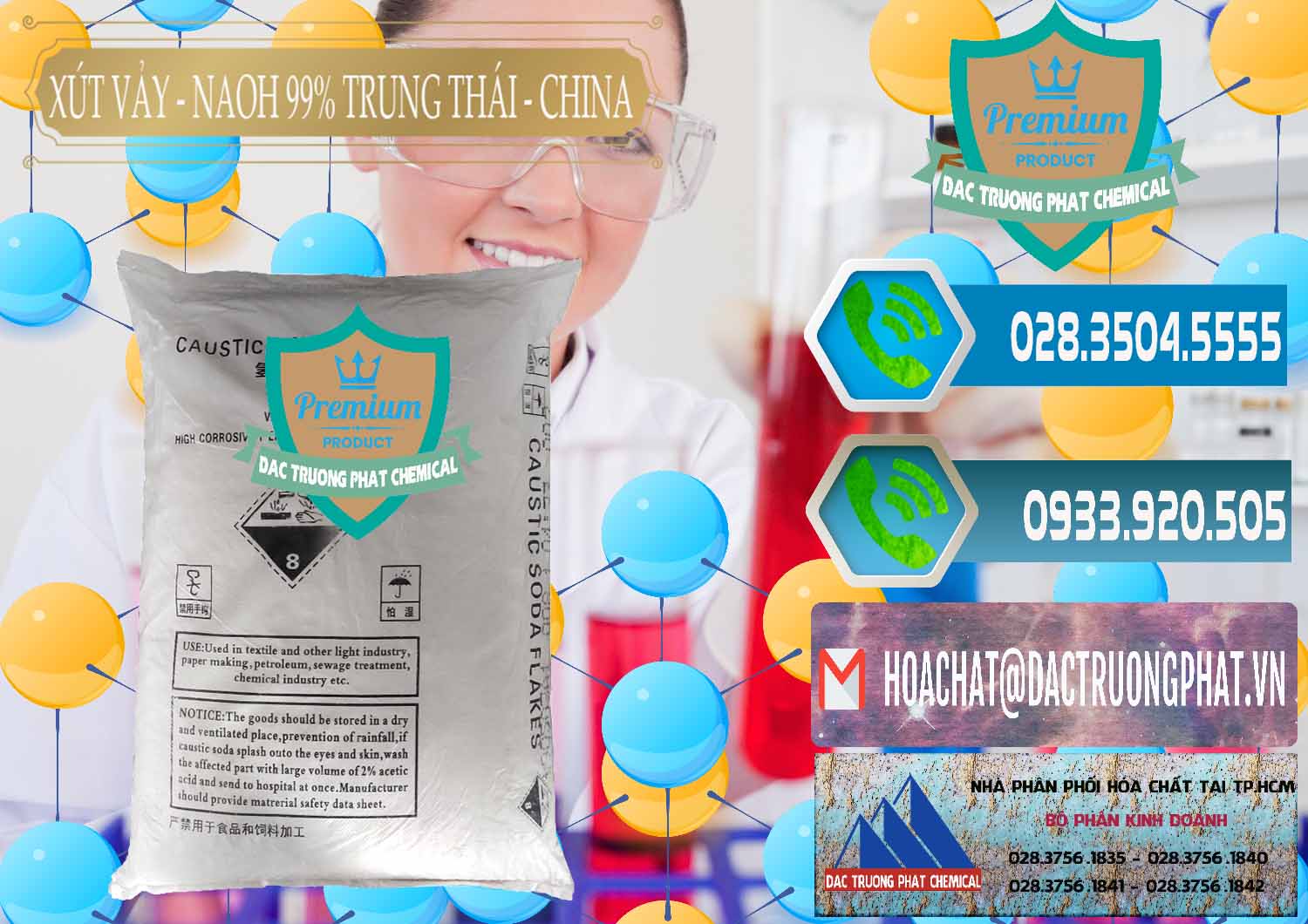 Công ty bán - cung ứng Xút Vảy - NaOH Vảy 99% Trung Thái China Trung Quốc - 0176 - Nhà phân phối ( nhập khẩu ) hóa chất tại TP.HCM - congtyhoachat.net