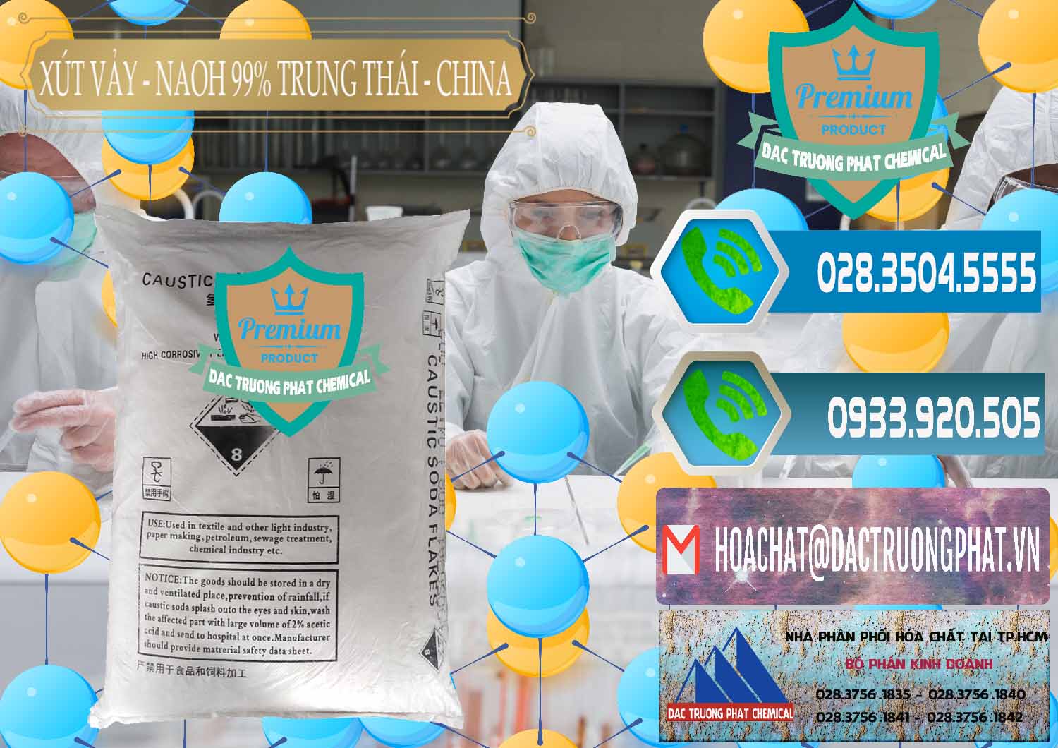 Nơi bán & cung ứng Xút Vảy - NaOH Vảy 99% Trung Thái China Trung Quốc - 0176 - Cty chuyên bán ( phân phối ) hóa chất tại TP.HCM - congtyhoachat.net