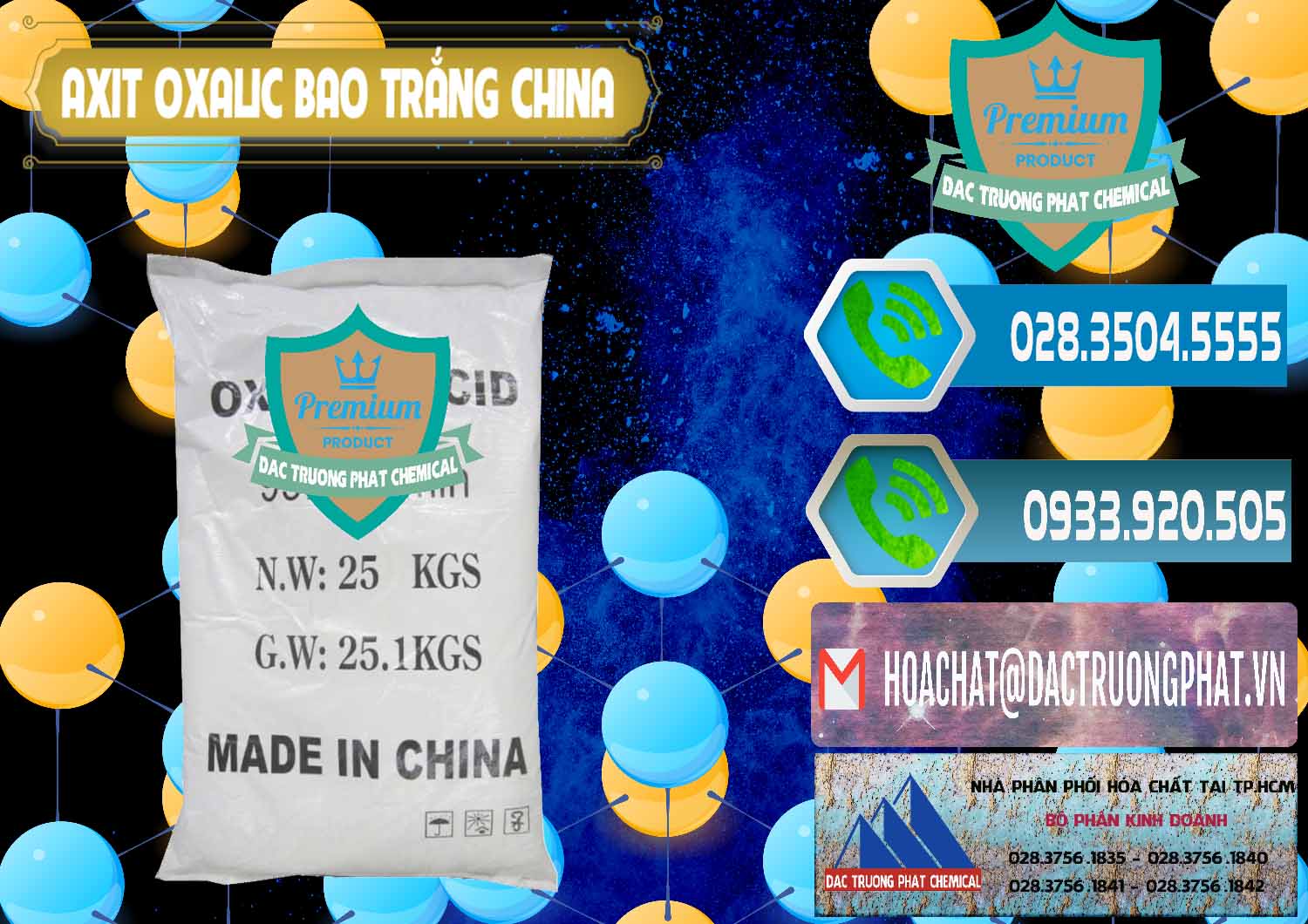 Cty chuyên kinh doanh - bán Acid Oxalic – Axit Oxalic 99.6% Bao Trắng Trung Quốc China - 0270 - Chuyên cung ứng và phân phối hóa chất tại TP.HCM - congtyhoachat.net