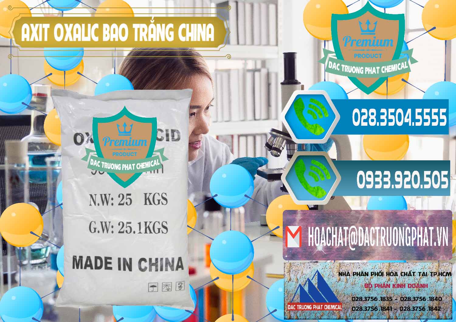 Nơi bán và cung ứng Acid Oxalic – Axit Oxalic 99.6% Bao Trắng Trung Quốc China - 0270 - Cty chuyên cung cấp & nhập khẩu hóa chất tại TP.HCM - congtyhoachat.net