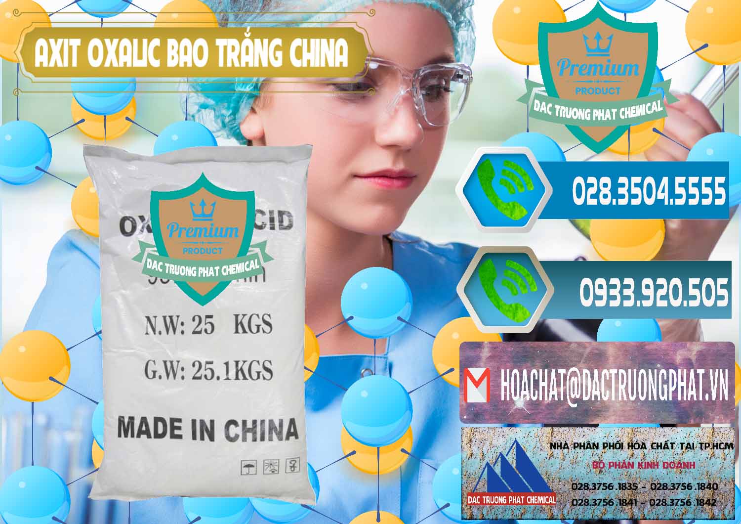 Đơn vị chuyên nhập khẩu ( bán ) Acid Oxalic – Axit Oxalic 99.6% Bao Trắng Trung Quốc China - 0270 - Cty chuyên cung cấp và bán hóa chất tại TP.HCM - congtyhoachat.net