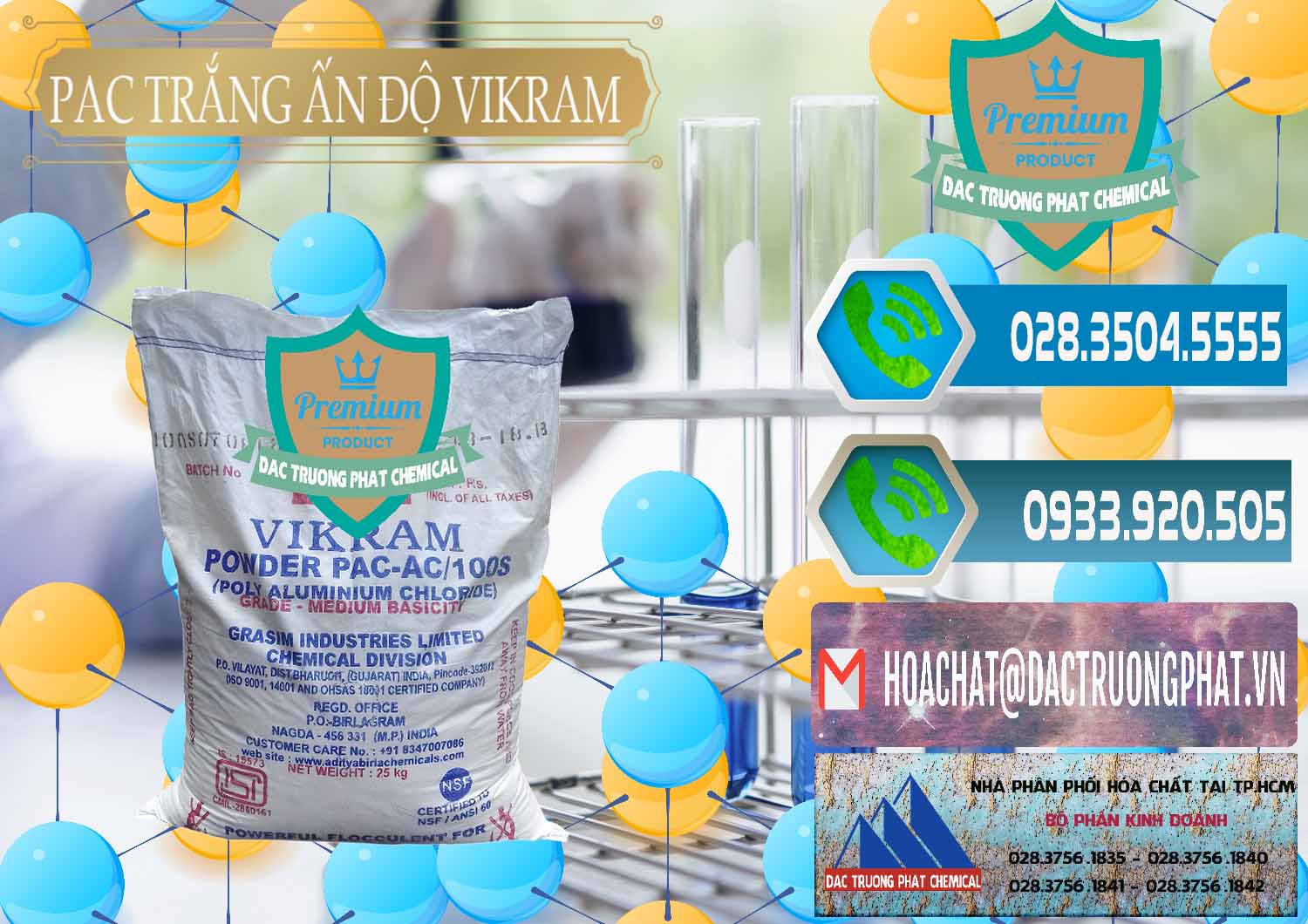 Nơi chuyên cung cấp ( bán ) PAC - Polyaluminium Chloride Ấn Độ India Vikram - 0120 - Nơi chuyên cung cấp ( kinh doanh ) hóa chất tại TP.HCM - congtyhoachat.net