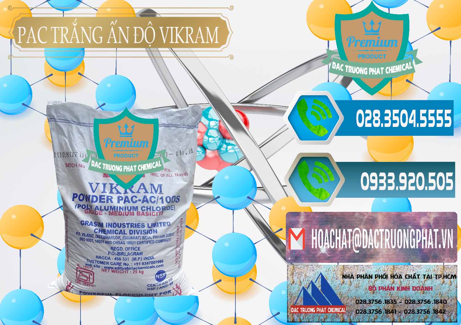 Công ty chuyên bán ( cung cấp ) PAC - Polyaluminium Chloride Ấn Độ India Vikram - 0120 - Nơi chuyên nhập khẩu và phân phối hóa chất tại TP.HCM - congtyhoachat.net