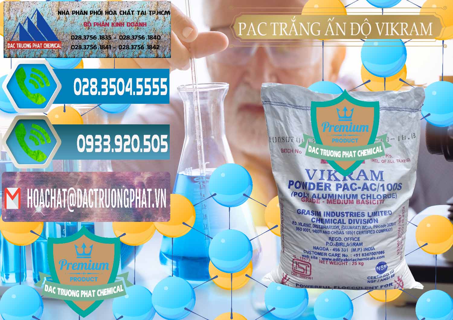 Chuyên nhập khẩu & bán PAC - Polyaluminium Chloride Ấn Độ India Vikram - 0120 - Nơi phân phối & nhập khẩu hóa chất tại TP.HCM - congtyhoachat.net