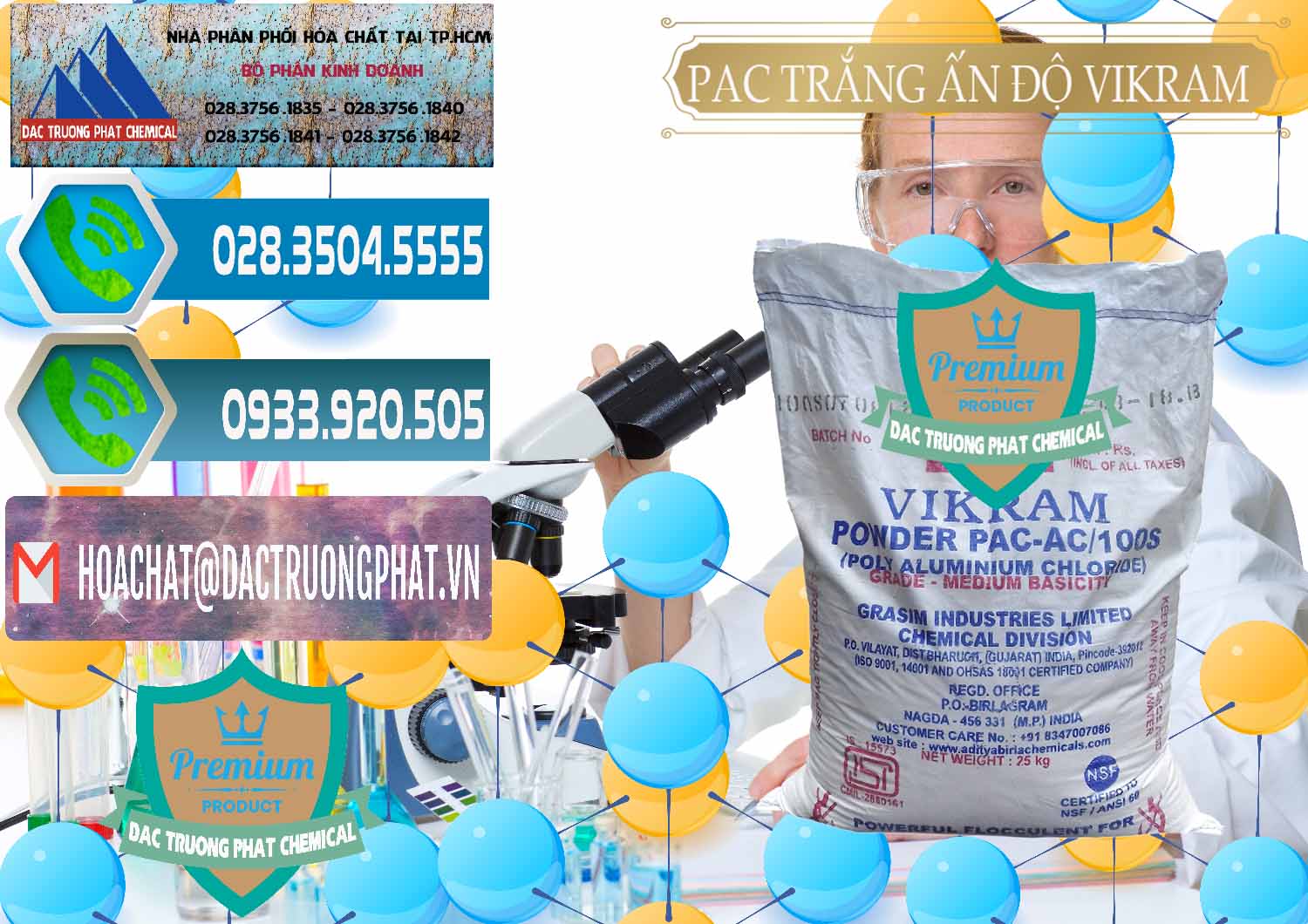 Cty chuyên bán » phân phối Poly Aluminium Chloride Powder | Bột PAC Trắng Vikram White Ấn Độ India tại Đồng Nai Công ty chuyên cung cấp - bán PAC - Polyaluminium Chloride Ấn Độ India Vikram - 0120 - Nơi chuyên cung cấp & nhập khẩu hóa chất tại TP.HCM - congtyhoachat.net