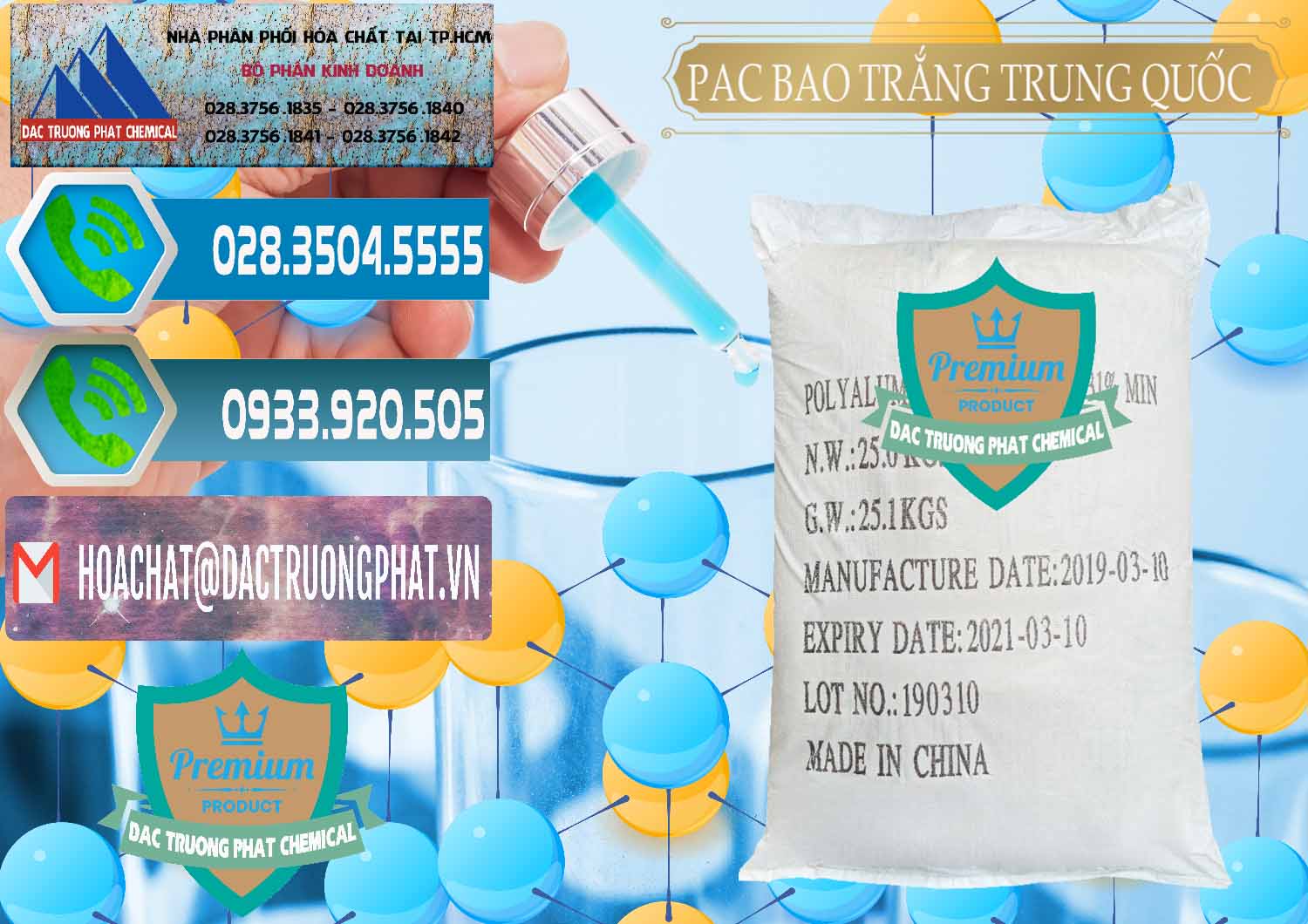 Nơi chuyên phân phối và bán PAC - Polyaluminium Chloride Bao Trắng Trung Quốc China - 0108 - Cung ứng - phân phối hóa chất tại TP.HCM - congtyhoachat.net