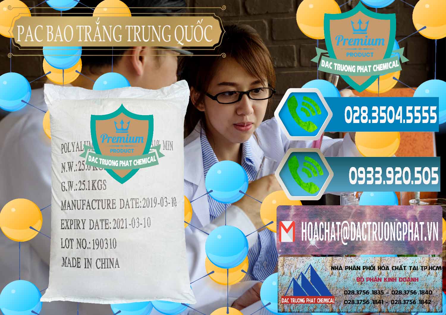Chuyên phân phối _ bán PAC - Polyaluminium Chloride Bao Trắng Trung Quốc China - 0108 - Cty nhập khẩu - cung cấp hóa chất tại TP.HCM - congtyhoachat.net