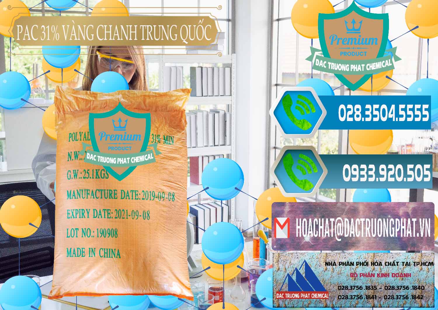 Nơi bán ( phân phối ) PAC - Polyaluminium Chloride 28-31% Vàng Chanh Trung Quốc China - 0109 - Cty cung cấp _ kinh doanh hóa chất tại TP.HCM - congtyhoachat.net