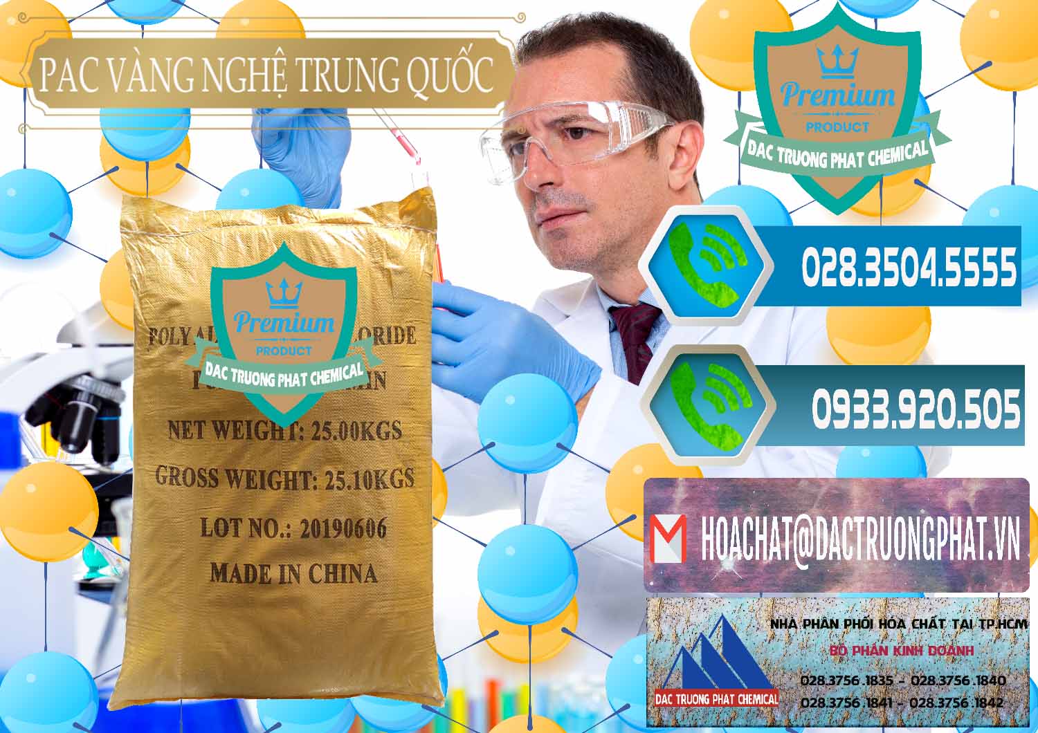 Đơn vị chuyên bán và cung ứng PAC - Polyaluminium Chloride Vàng Nghệ Trung Quốc China - 0110 - Bán - phân phối hóa chất tại TP.HCM - congtyhoachat.net