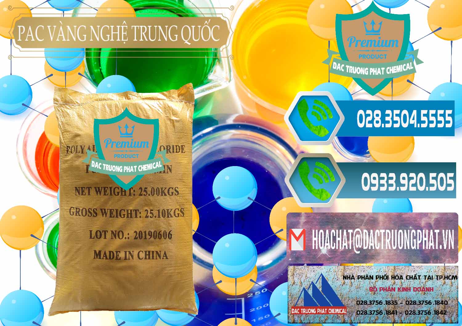 Đơn vị chuyên bán và phân phối PAC - Polyaluminium Chloride Vàng Nghệ Trung Quốc China - 0110 - Chuyên phân phối & cung cấp hóa chất tại TP.HCM - congtyhoachat.net