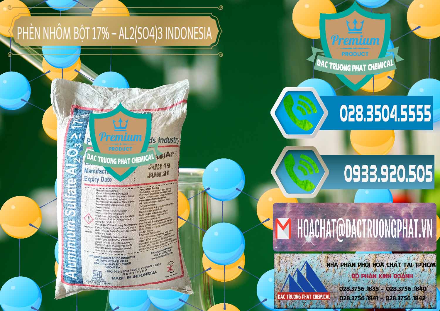 Cty bán ( cung ứng ) Phèn Nhôm Bột - Al2(SO4)3 17% bao 25kg Indonesia - 0114 - Công ty cung cấp & phân phối hóa chất tại TP.HCM - congtyhoachat.net