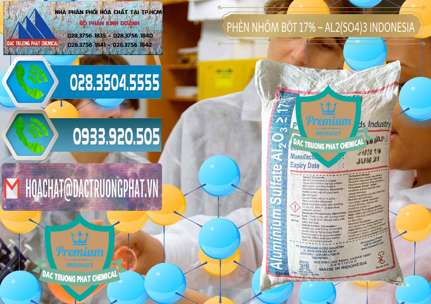 Cty nhập khẩu và bán Phèn Nhôm Bột - Al2(SO4)3 17% bao 25kg Indonesia - 0114 - Đơn vị kinh doanh & phân phối hóa chất tại TP.HCM - congtyhoachat.net