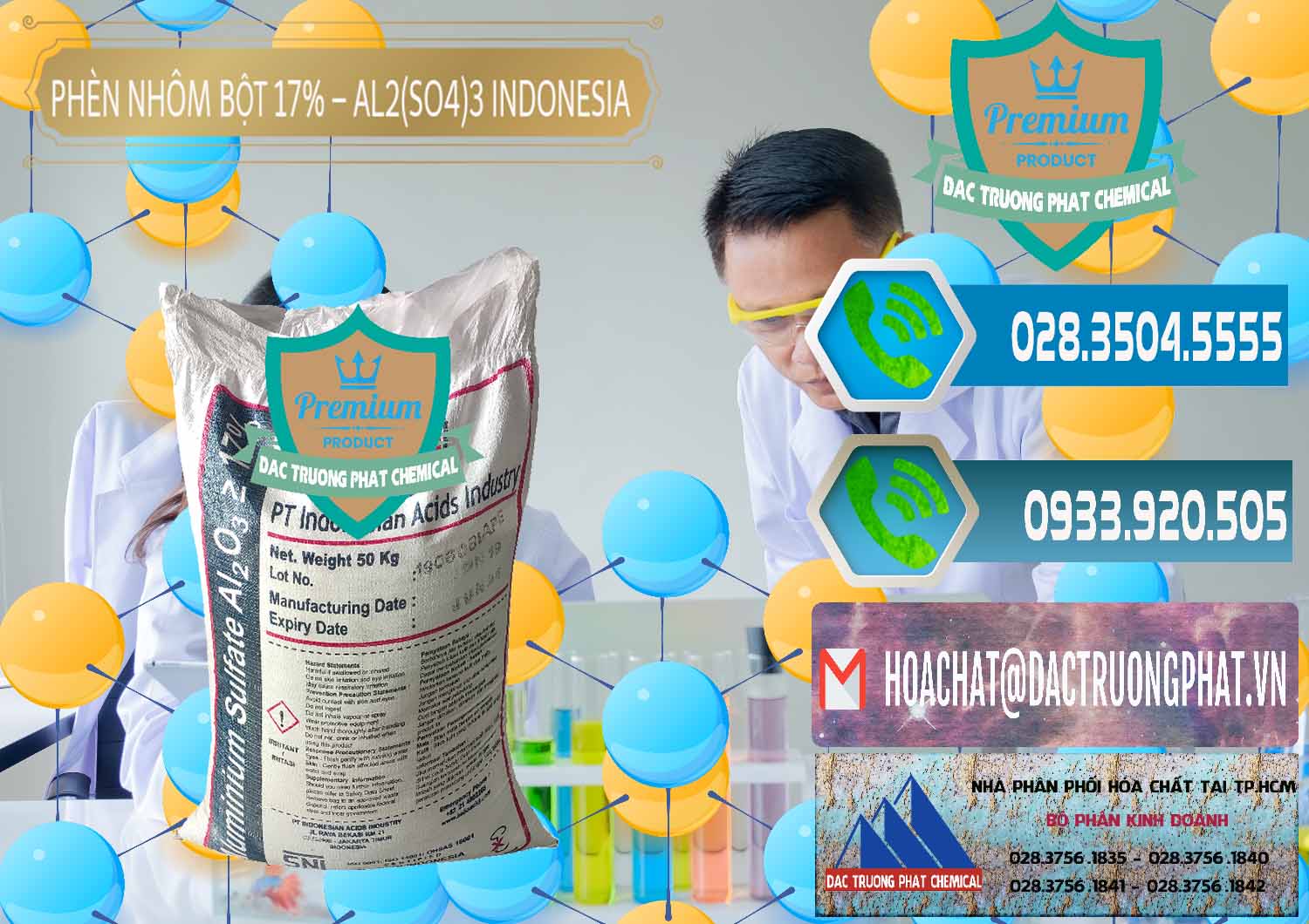 Nơi chuyên bán - cung cấp Phèn Nhôm Bột - Al2(SO4)3 17% bao 50kg Indonesia - 0112 - Đơn vị kinh doanh & phân phối hóa chất tại TP.HCM - congtyhoachat.net