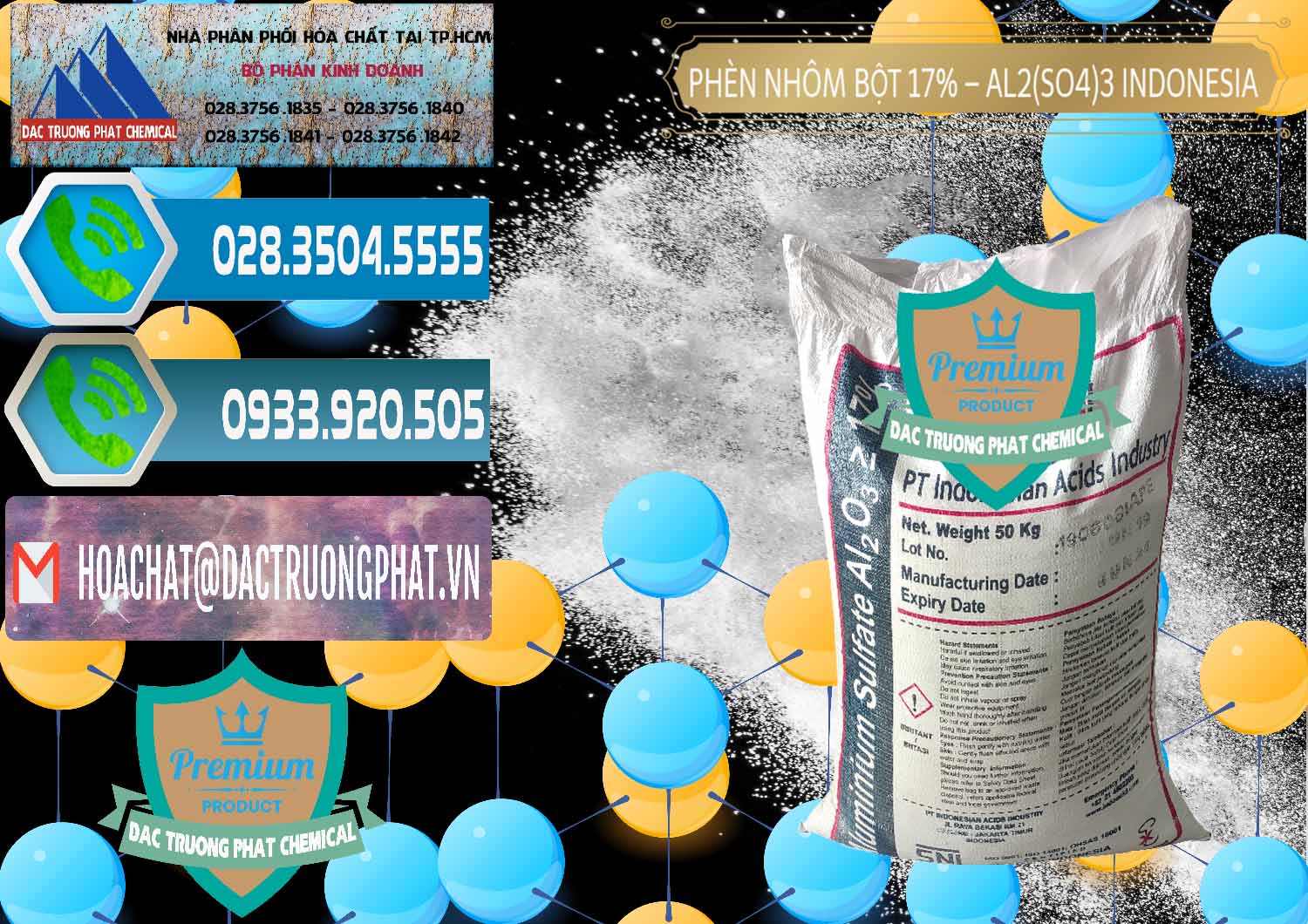 Chuyên bán & phân phối Phèn Nhôm Bột - Al2(SO4)3 17% bao 50kg Indonesia - 0112 - Cty chuyên cung cấp - kinh doanh hóa chất tại TP.HCM - congtyhoachat.net