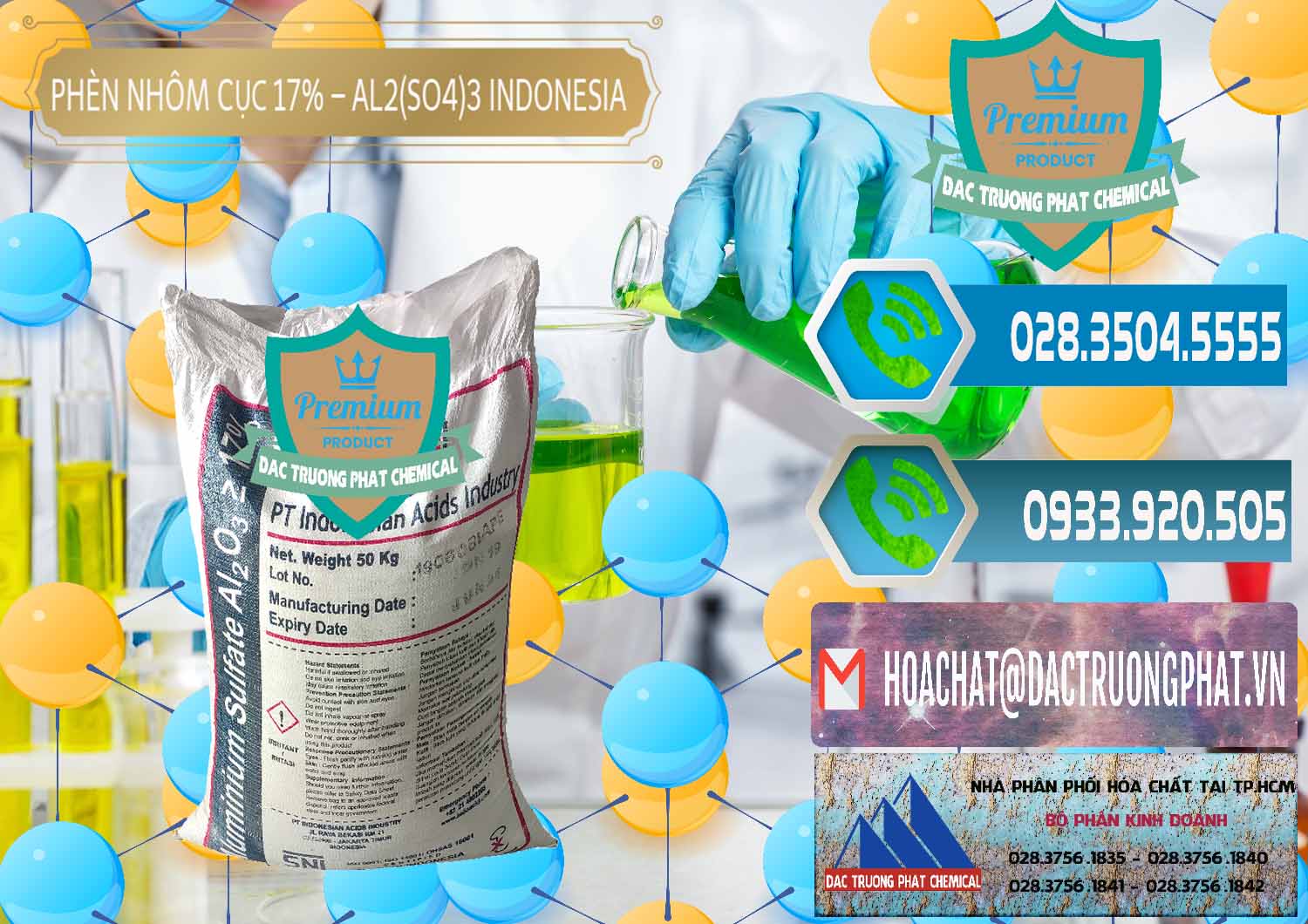 Nơi cung ứng - bán Phèn Nhôm Cục - Al2(SO4)3 17% bao 50kg Indonesia - 0113 - Cty chuyên bán & cung cấp hóa chất tại TP.HCM - congtyhoachat.net