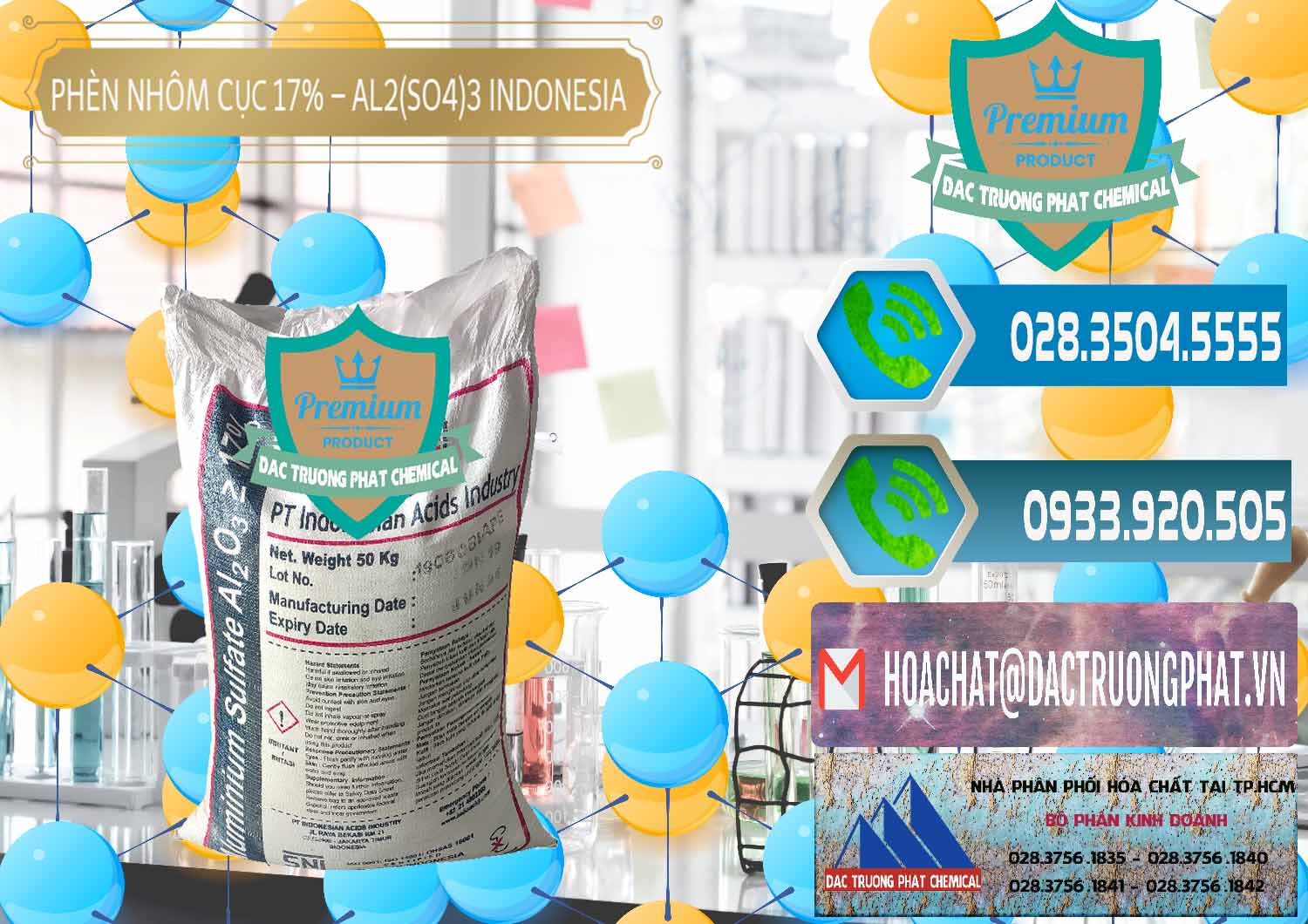 Đơn vị chuyên bán - phân phối Phèn Nhôm Cục - Al2(SO4)3 17% bao 50kg Indonesia - 0113 - Đơn vị chuyên nhập khẩu và phân phối hóa chất tại TP.HCM - congtyhoachat.net