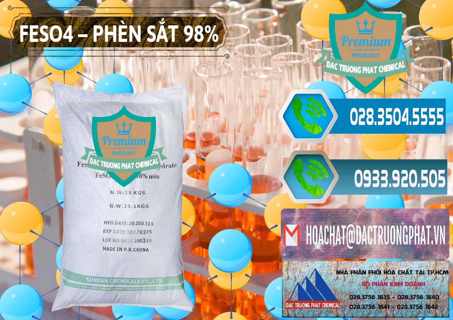 Cty nhập khẩu _ bán Phèn Sắt - FeSO4.7H2O 98% Sunkan Trung Quốc China - 0116 - Chuyên phân phối & cung cấp hóa chất tại TP.HCM - congtyhoachat.net