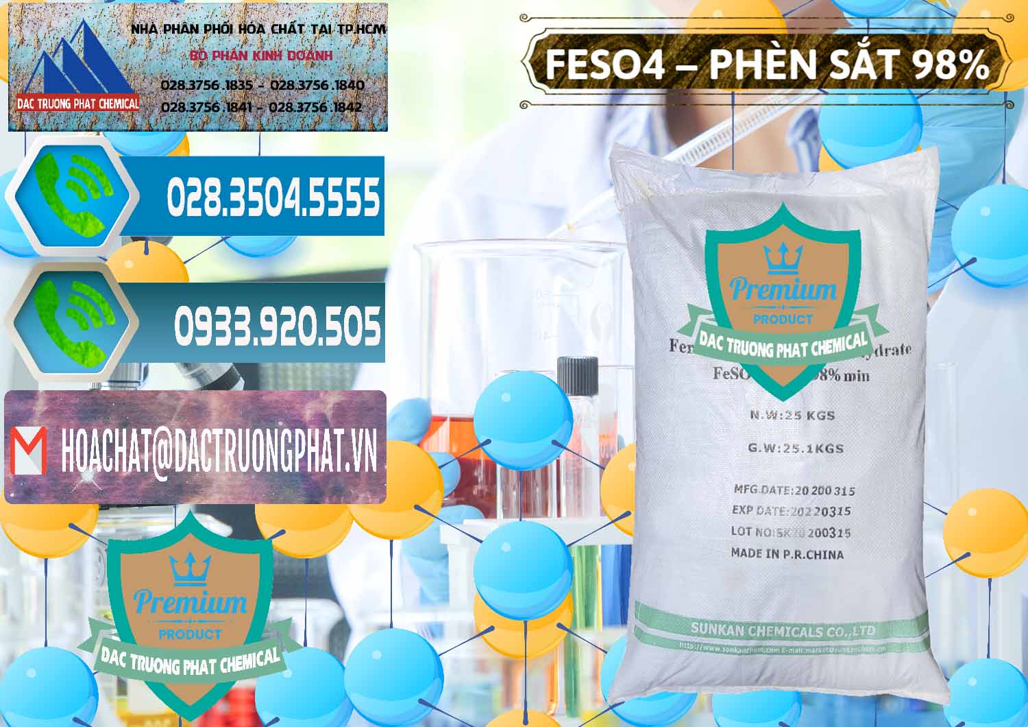 Nơi chuyên kinh doanh và bán Phèn Sắt - FeSO4.7H2O 98% Sunkan Trung Quốc China - 0116 - Đơn vị chuyên kinh doanh - phân phối hóa chất tại TP.HCM - congtyhoachat.net