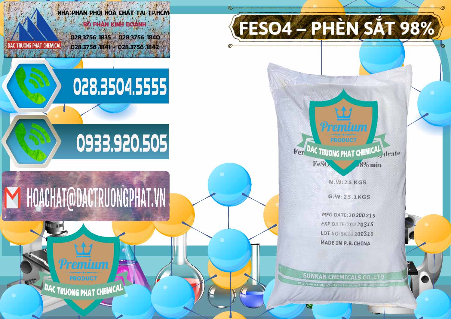 Công ty chuyên phân phối ( bán ) Phèn Sắt - FeSO4.7H2O 98% Sunkan Trung Quốc China - 0116 - Chuyên nhập khẩu và cung cấp hóa chất tại TP.HCM - congtyhoachat.net