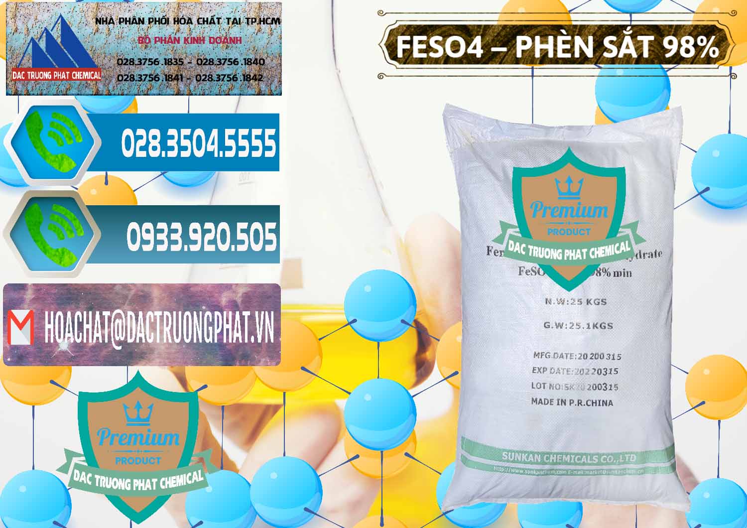 Nơi chuyên phân phối _ bán Phèn Sắt - FeSO4.7H2O 98% Sunkan Trung Quốc China - 0116 - Nơi cung cấp & phân phối hóa chất tại TP.HCM - congtyhoachat.net