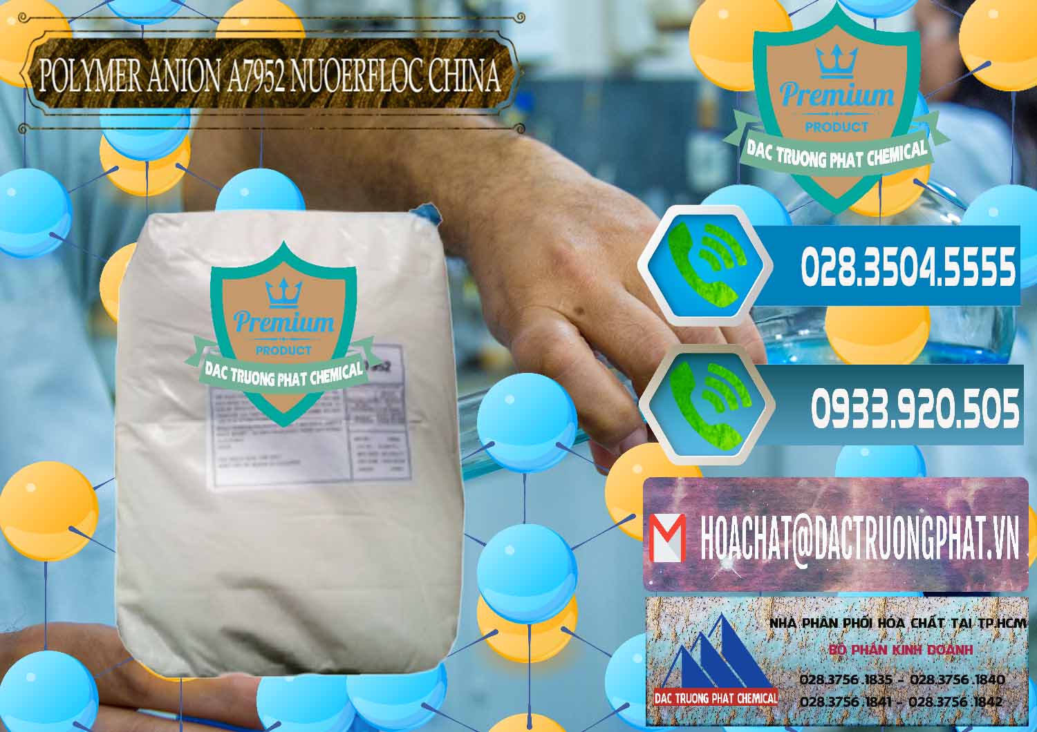 Cty nhập khẩu _ bán Polymer Anion A7952 Nuoerfloc Trung Quốc China - 0476 - Nhà phân phối - cung cấp hóa chất tại TP.HCM - congtyhoachat.net