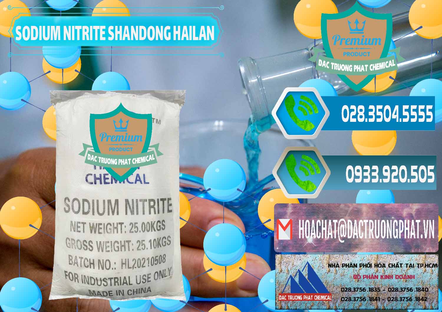 Nơi kinh doanh ( bán ) Sodium Nitrite - NANO2 99.3% Shandong Hailan Trung Quốc China - 0284 - Kinh doanh & phân phối hóa chất tại TP.HCM - congtyhoachat.net