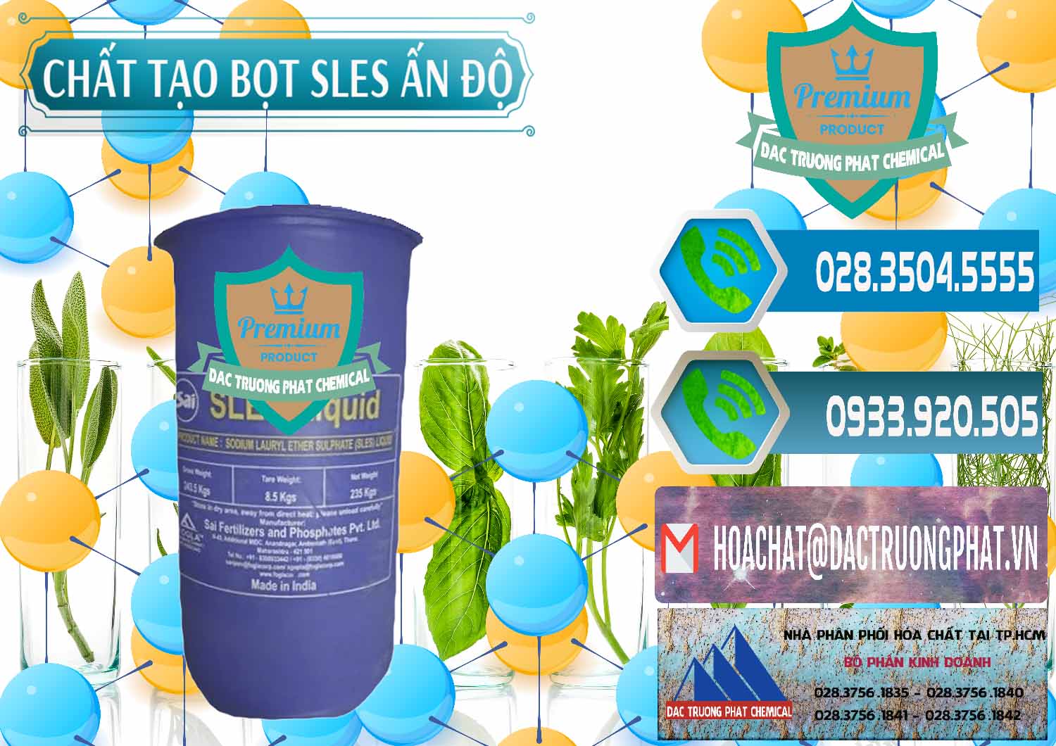Đơn vị nhập khẩu - bán Chất Tạo Bọt Sles - Sodium Lauryl Ether Sulphate Ấn Độ India - 0333 - Cty bán _ phân phối hóa chất tại TP.HCM - congtyhoachat.net