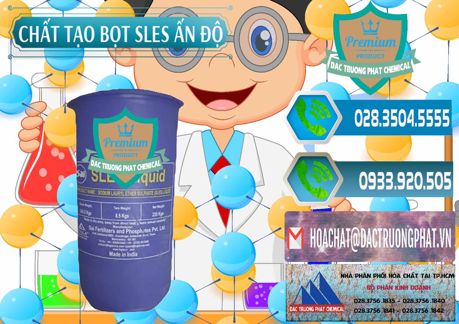 Nơi chuyên kinh doanh - bán Chất Tạo Bọt Sles - Sodium Lauryl Ether Sulphate Ấn Độ India - 0333 - Chuyên kinh doanh và cung cấp hóa chất tại TP.HCM - congtyhoachat.net