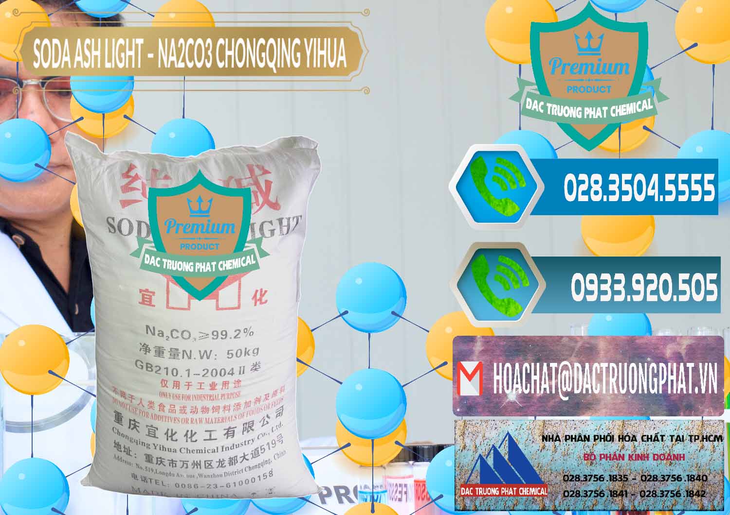 Bán và phân phối Soda Ash Light - NA2CO3 Chongqing Yihua Trung Quốc China - 0129 - Nơi chuyên kinh doanh và phân phối hóa chất tại TP.HCM - congtyhoachat.net