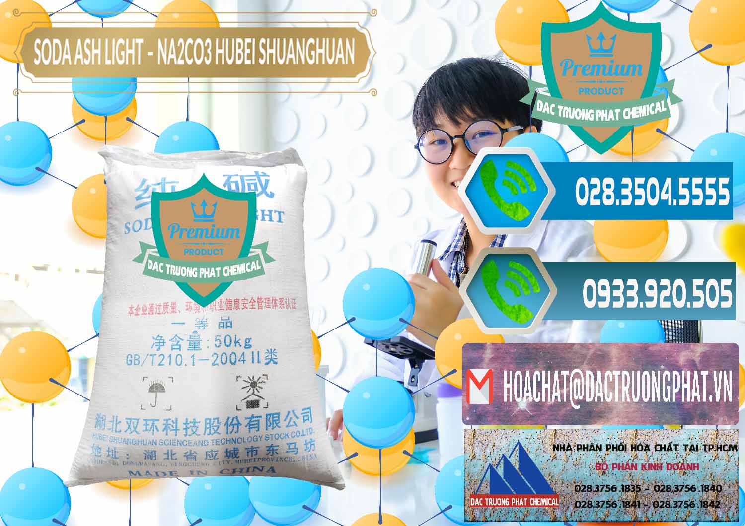 Nơi cung cấp - bán Soda Ash Light - NA2CO3 2 Vòng Tròn Hubei Shuanghuan Trung Quốc China - 0130 - Cty kinh doanh _ cung cấp hóa chất tại TP.HCM - congtyhoachat.net