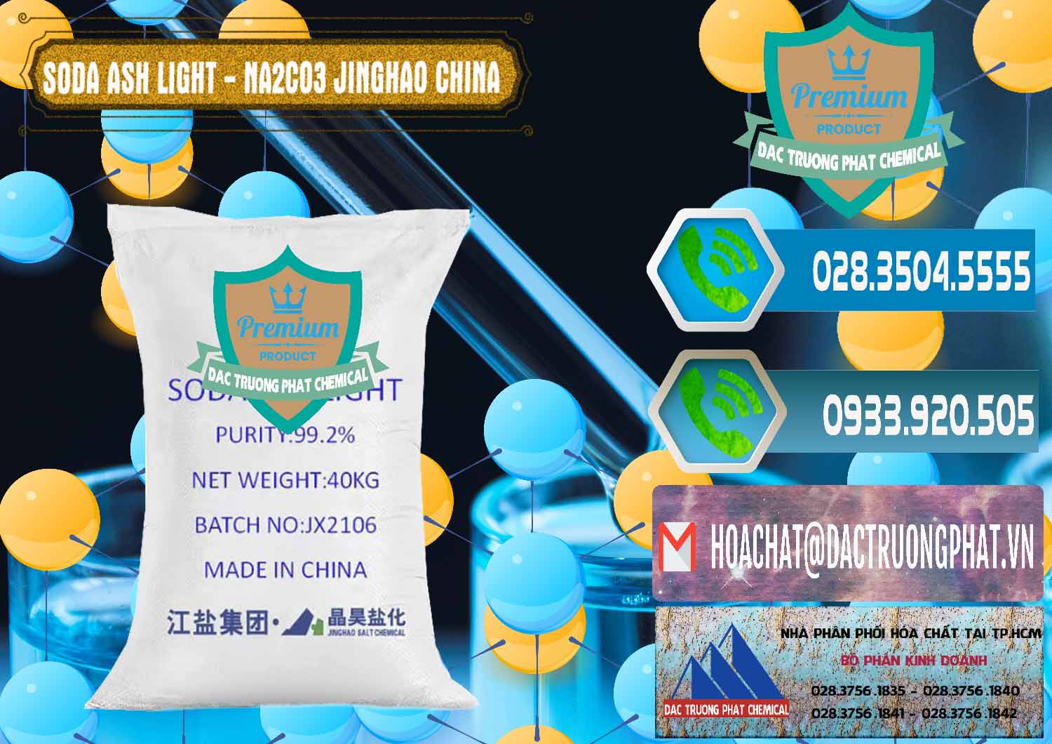 Nơi chuyên phân phối _ bán Soda Ash Light - NA2CO3 Jinghao Trung Quốc China - 0339 - Cty chuyên nhập khẩu & cung cấp hóa chất tại TP.HCM - congtyhoachat.net