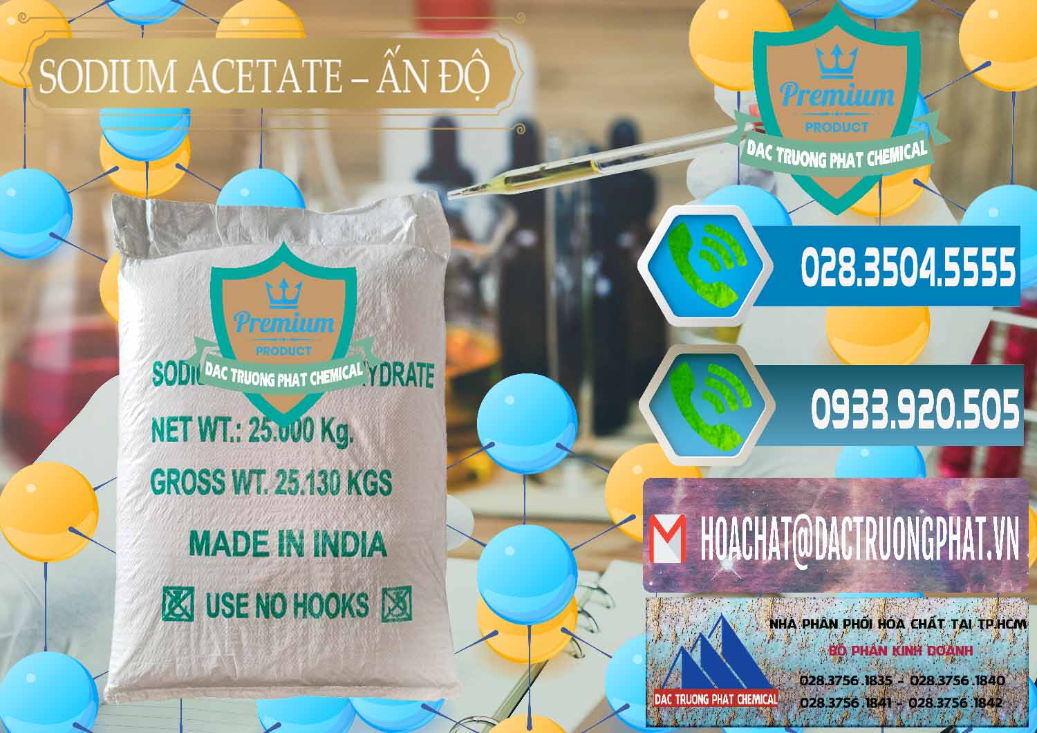Cung ứng ( bán ) Sodium Acetate - Natri Acetate Ấn Độ India - 0133 - Chuyên phân phối - kinh doanh hóa chất tại TP.HCM - congtyhoachat.net