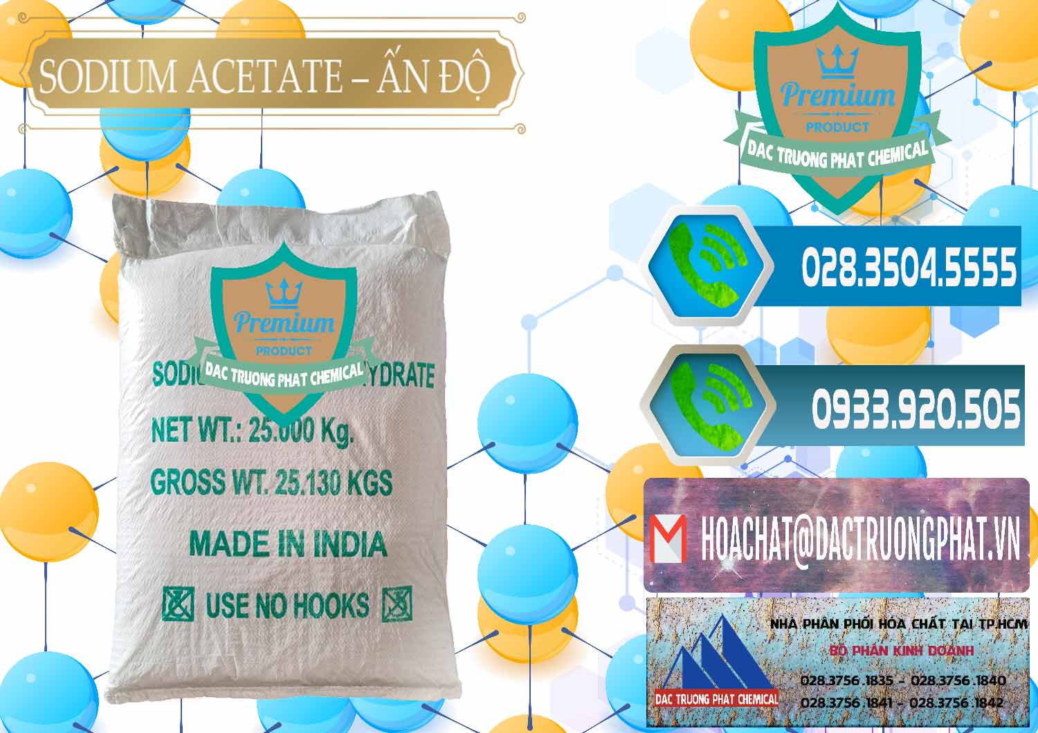 Nơi chuyên cung cấp _ bán Sodium Acetate - Natri Acetate Ấn Độ India - 0133 - Nơi phân phối và cung cấp hóa chất tại TP.HCM - congtyhoachat.net