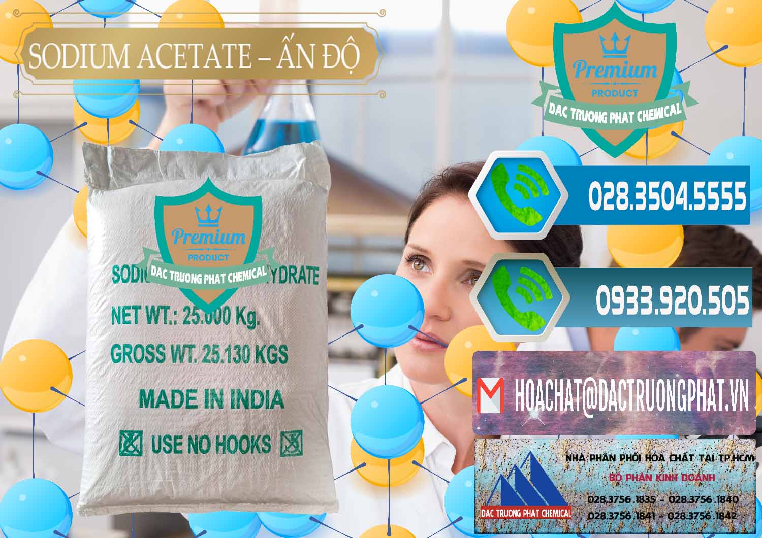 Đơn vị chuyên cung ứng _ bán Sodium Acetate - Natri Acetate Ấn Độ India - 0133 - Nơi nhập khẩu và phân phối hóa chất tại TP.HCM - congtyhoachat.net