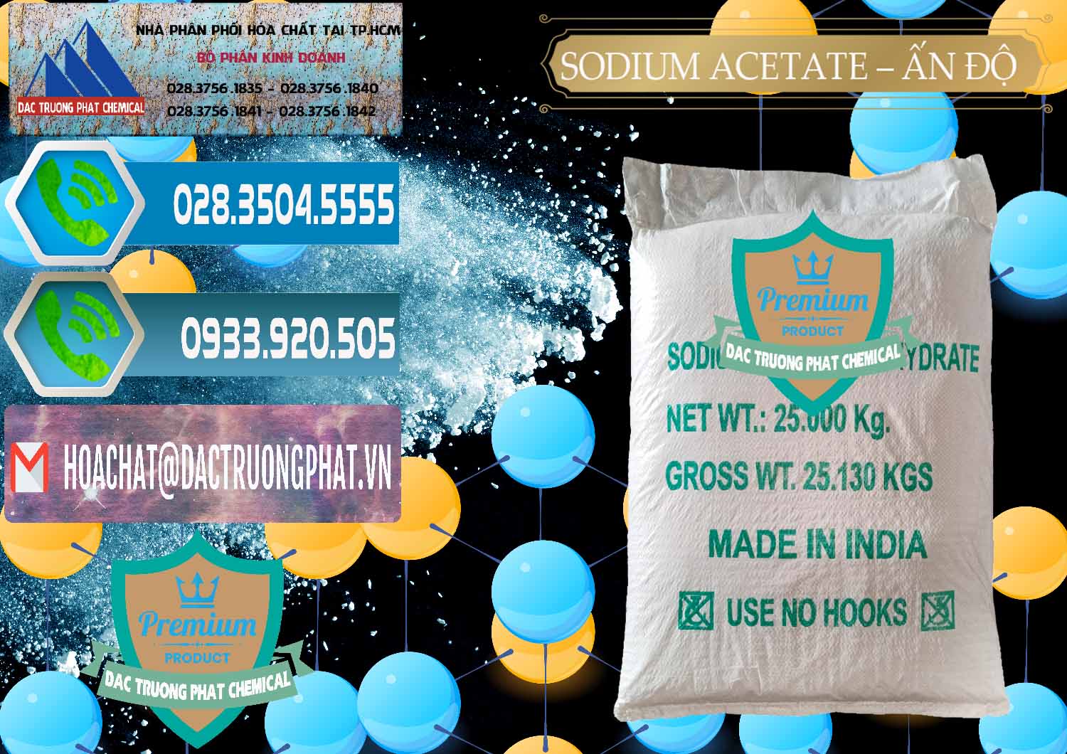 Chuyên cung ứng _ bán Sodium Acetate - Natri Acetate Ấn Độ India - 0133 - Công ty chuyên bán và cung cấp hóa chất tại TP.HCM - congtyhoachat.net