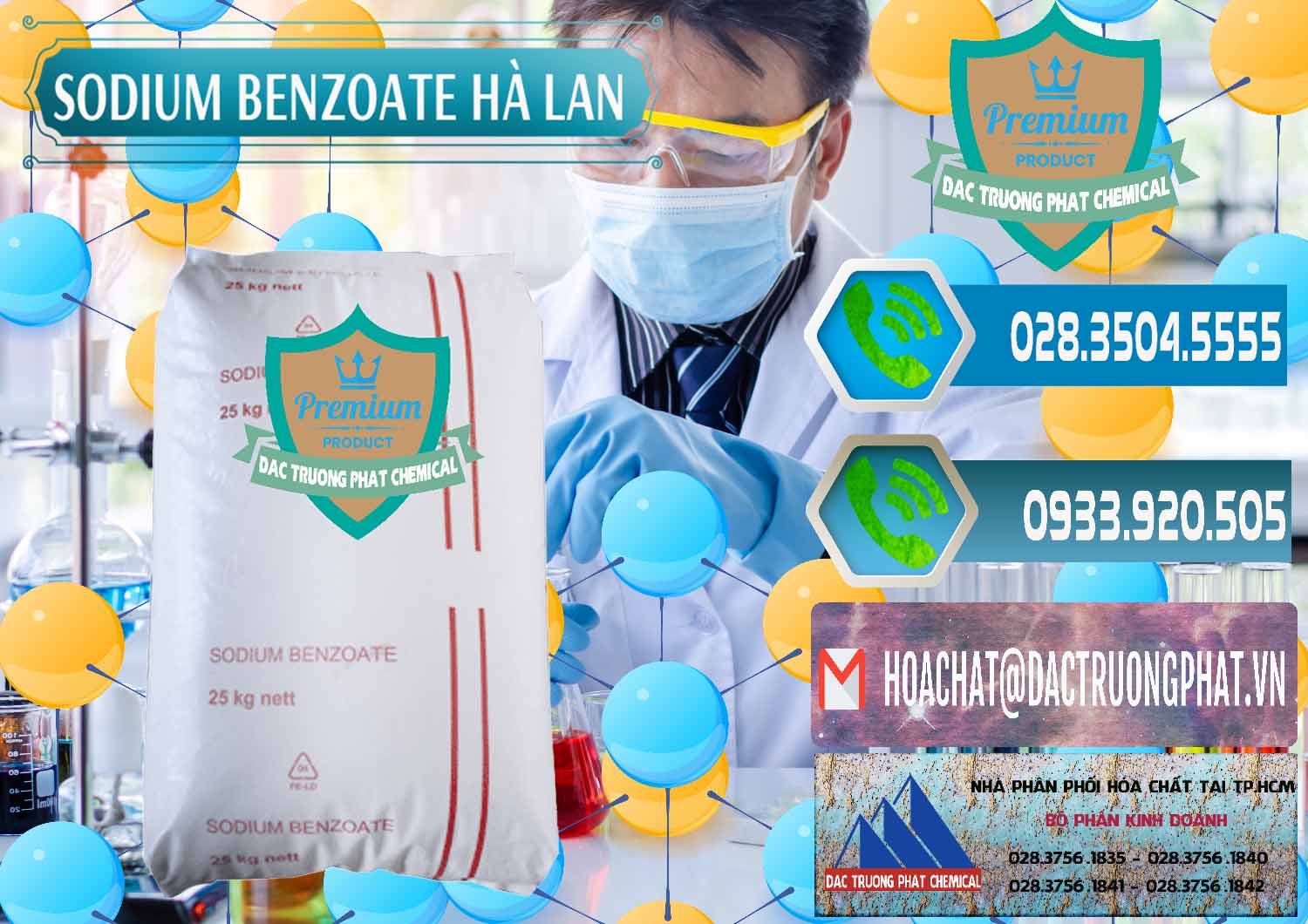 Nơi bán _ cung cấp Sodium Benzoate - Mốc Bột Chữ Cam Hà Lan Netherlands - 0360 - Nơi chuyên cung cấp _ bán hóa chất tại TP.HCM - congtyhoachat.net